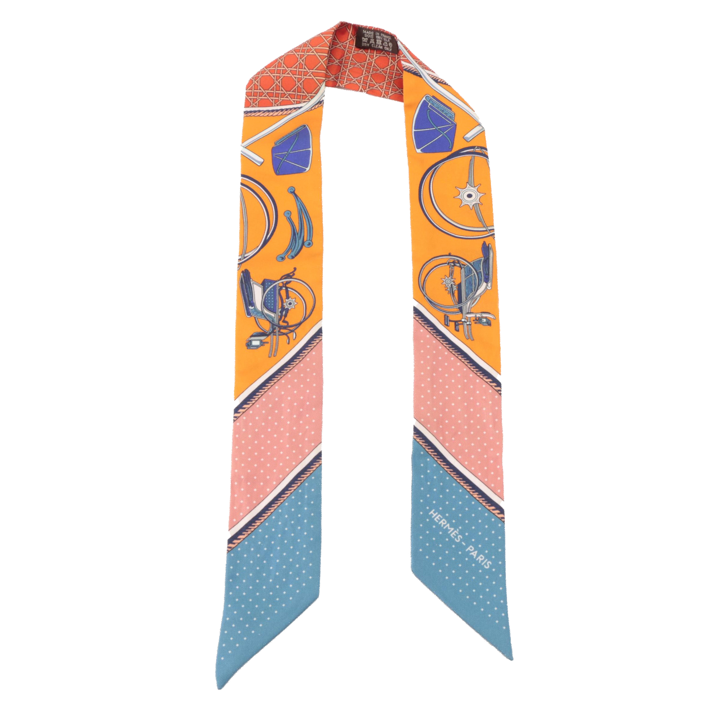 Hermès "Les Voitures a Transformation" Twilly Scarf
