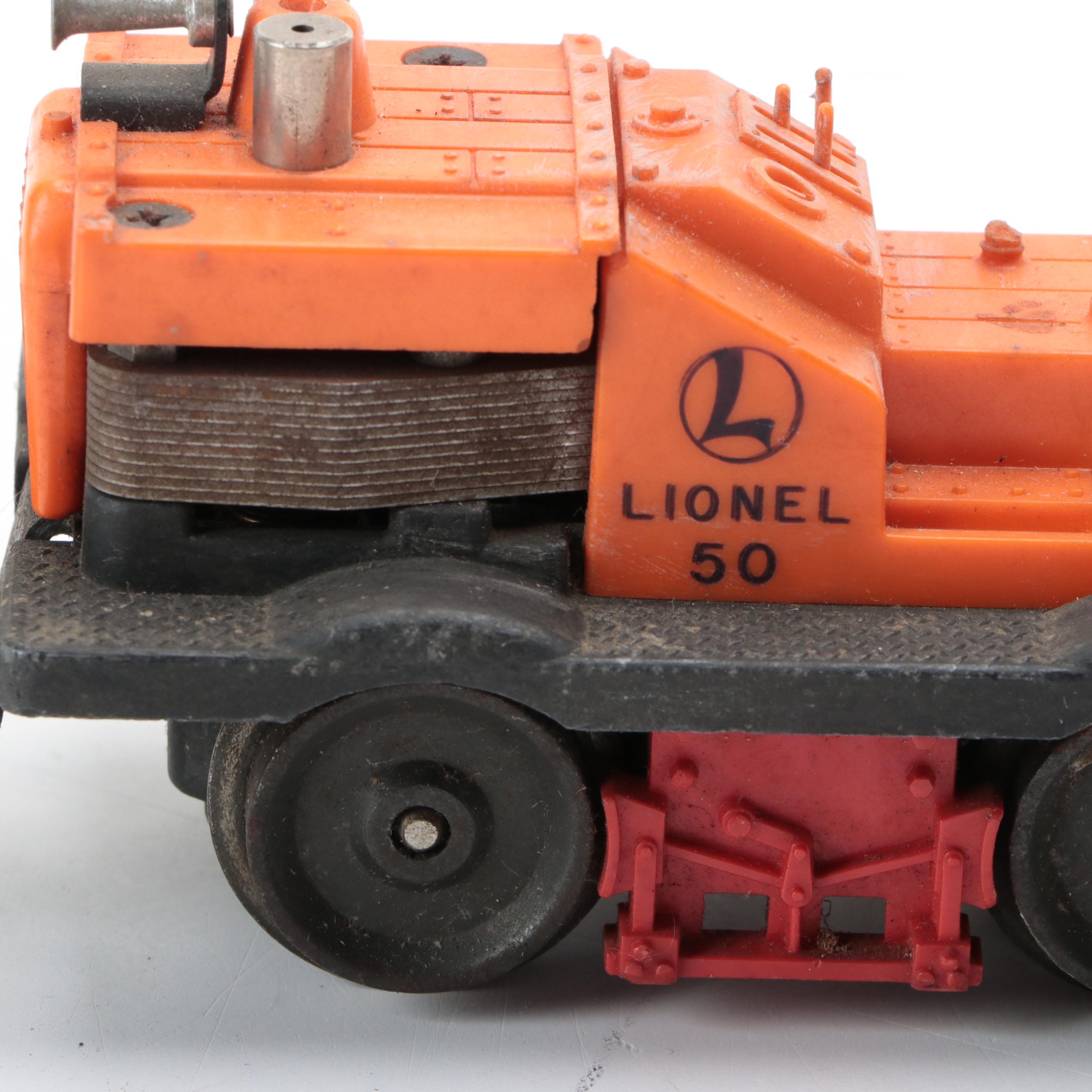 Lionel O-Scale Track Cleaning Car and Gang Car with Transformer and Power Clip