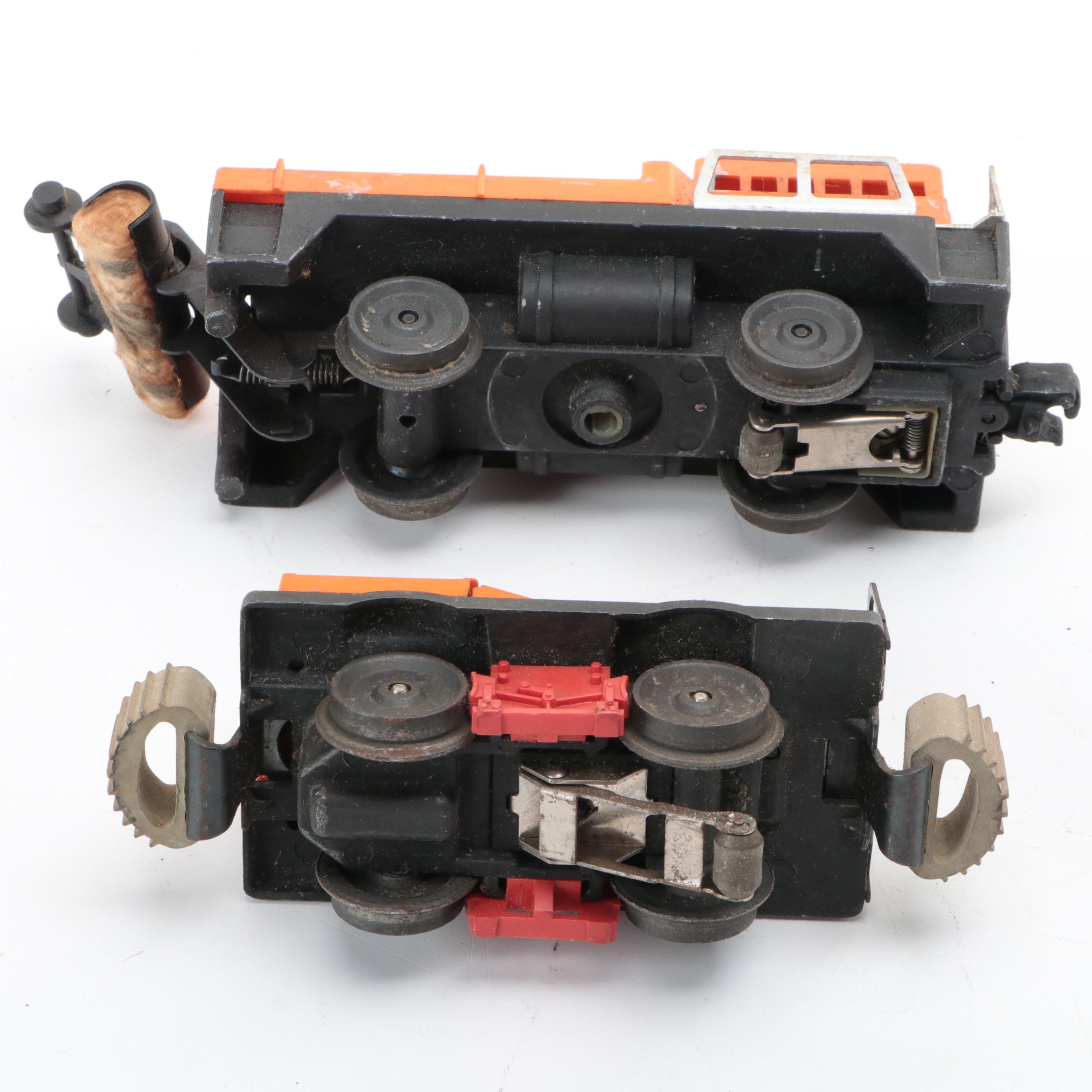 Lionel O-Scale Track Cleaning Car and Gang Car with Transformer and Power Clip