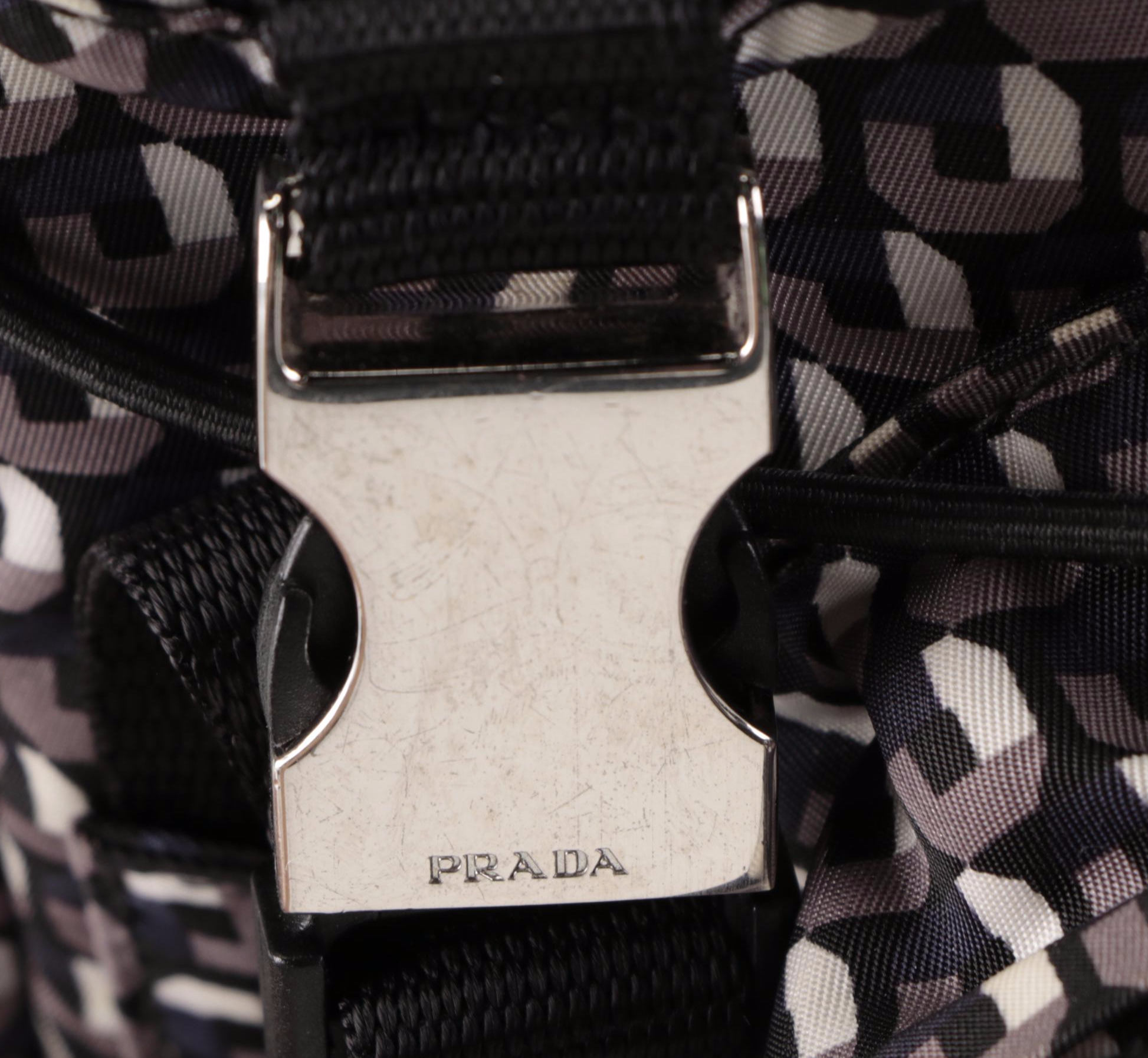Prada Drawstring Backpack in Tessuto Stampato Print Nylon