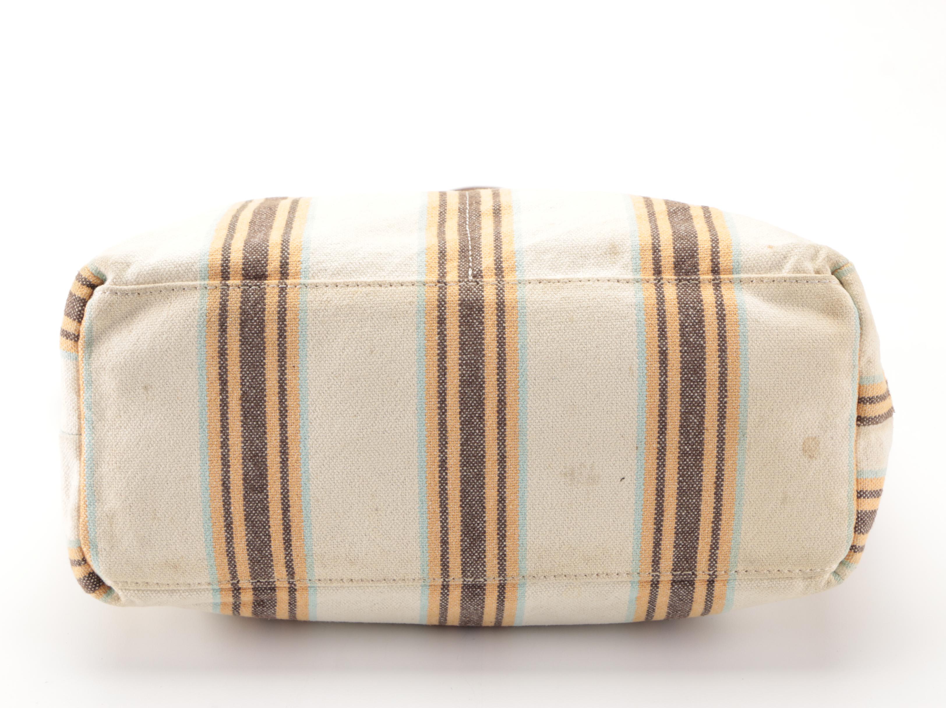 Tory Burch Tote Bag in Canvas and Leather Trim