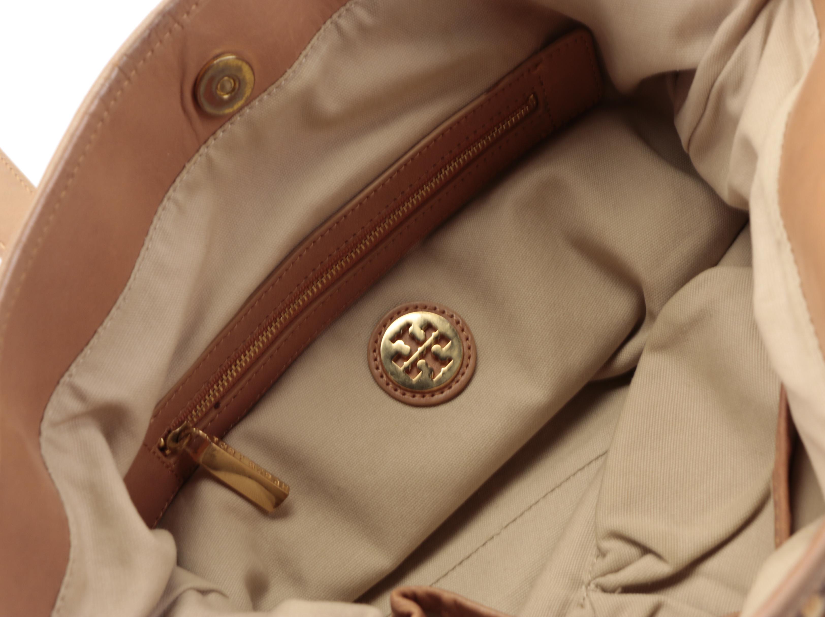 Tory Burch Tote Bag in Canvas and Leather Trim