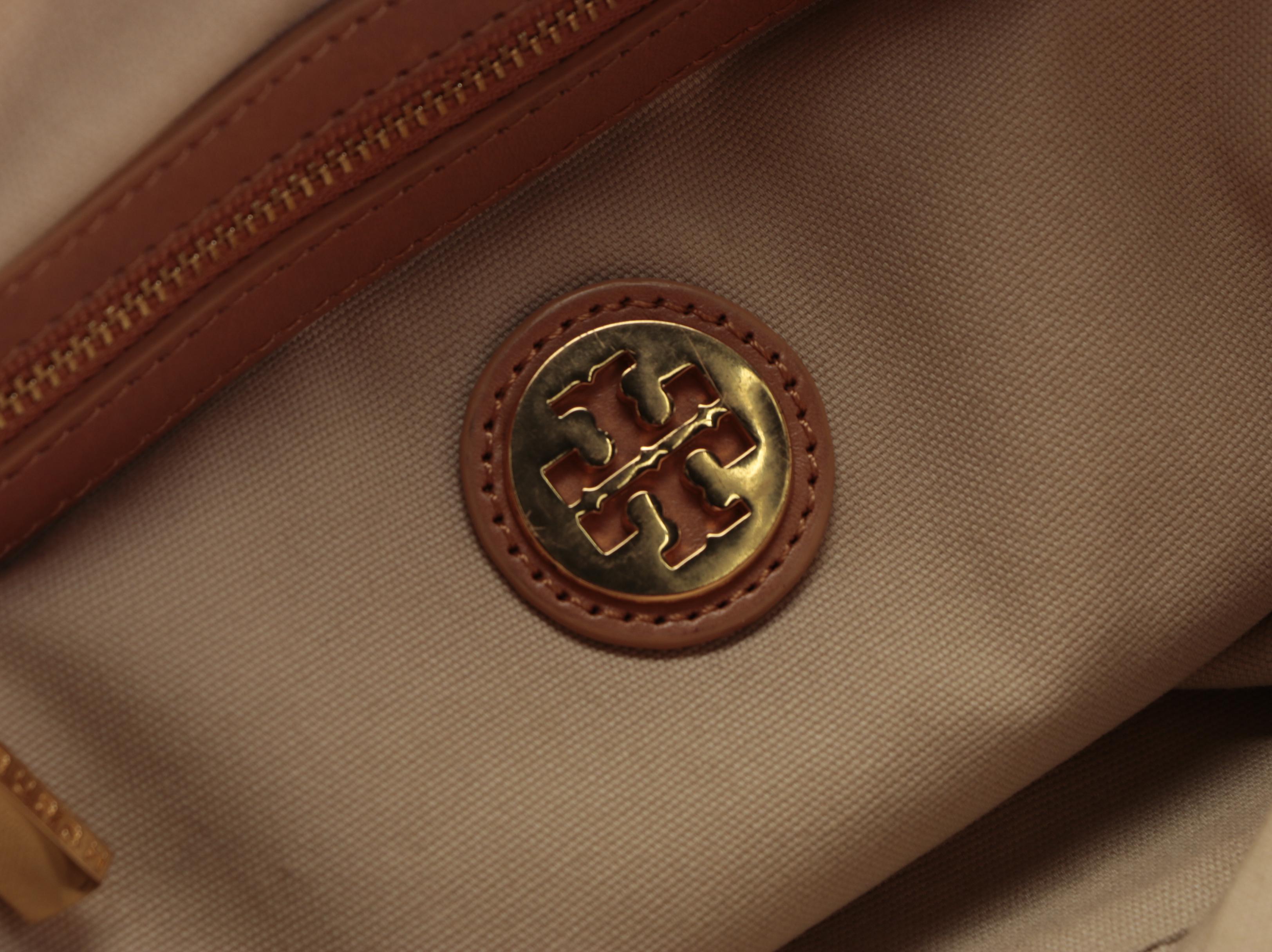 Tory Burch Tote Bag in Canvas and Leather Trim