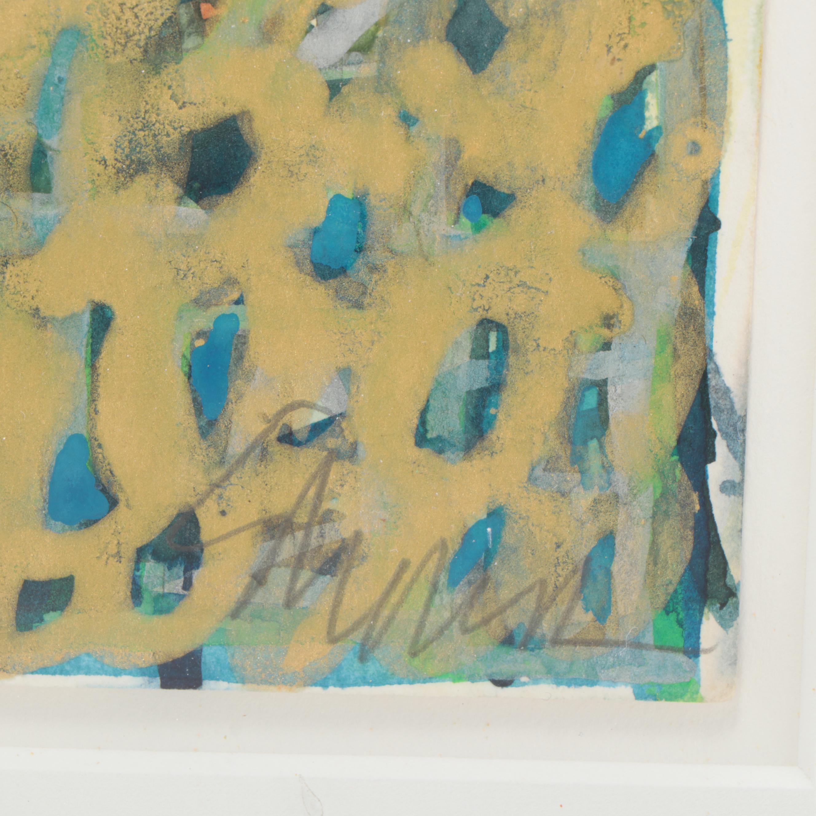 Sarah Roush Abstract Watercolor Paintings, Late 20th Century