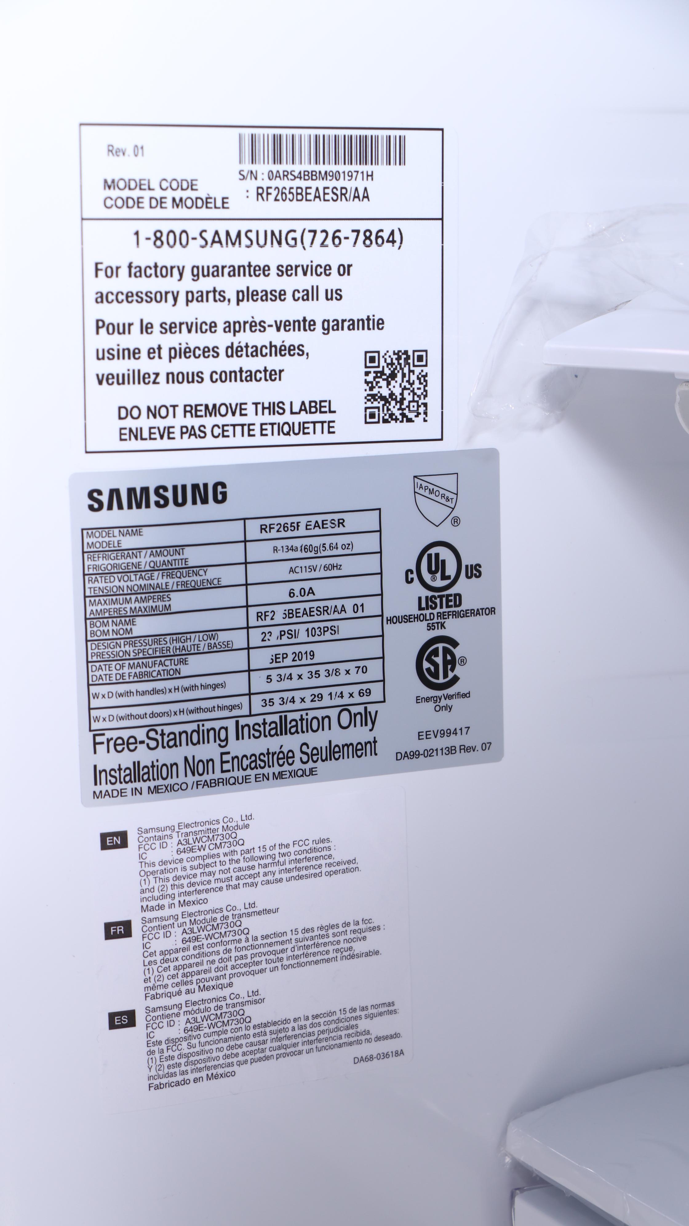 Samsung 24 Cu. Ft. Family Hub Stainless Steel 3-Door French Door Refrigerator