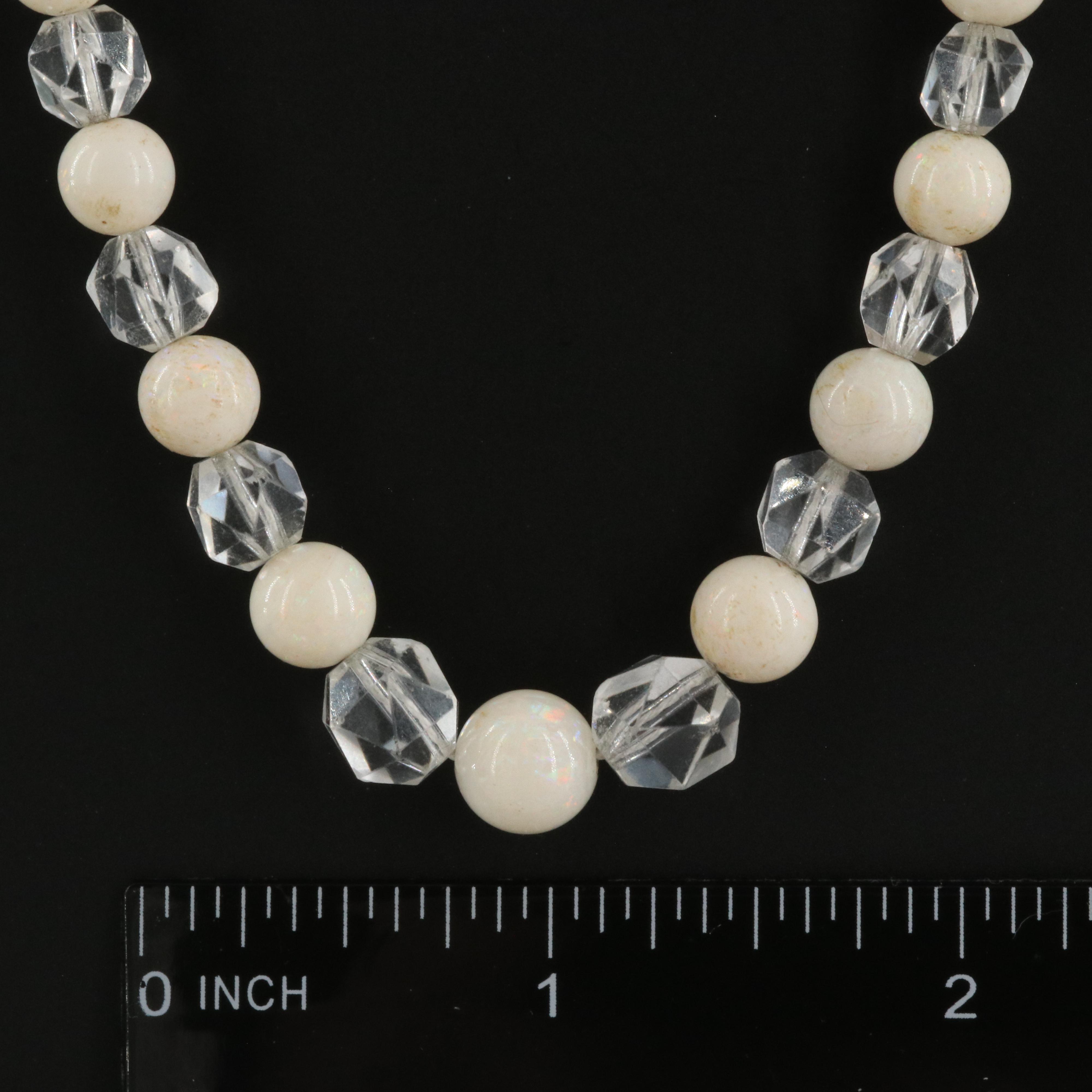 Graduated Opal Necklace with 14K Clasp