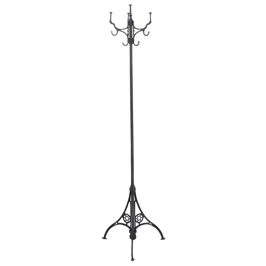 "Unbreakable" Wrought Iron Coat Stand, Early to Mid-20th Century