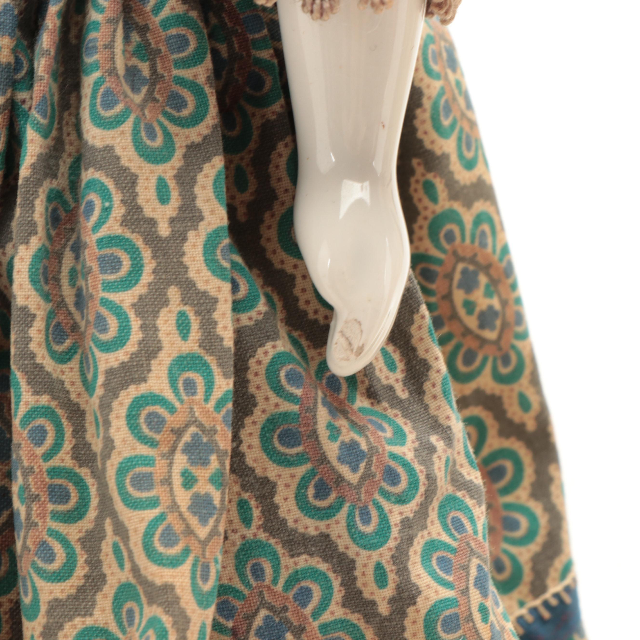 Low Brow China Head Dolls with Cloth Bodies