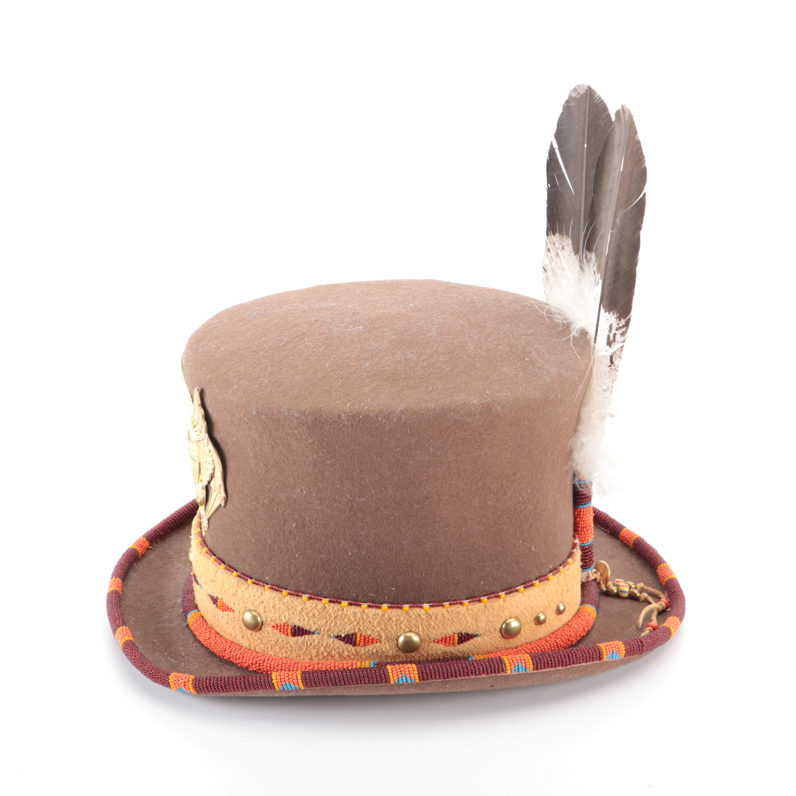 "Big Kenny" Signed Michael McCloud Brown Wool Felt Top Hat Worn on 2005 Tour