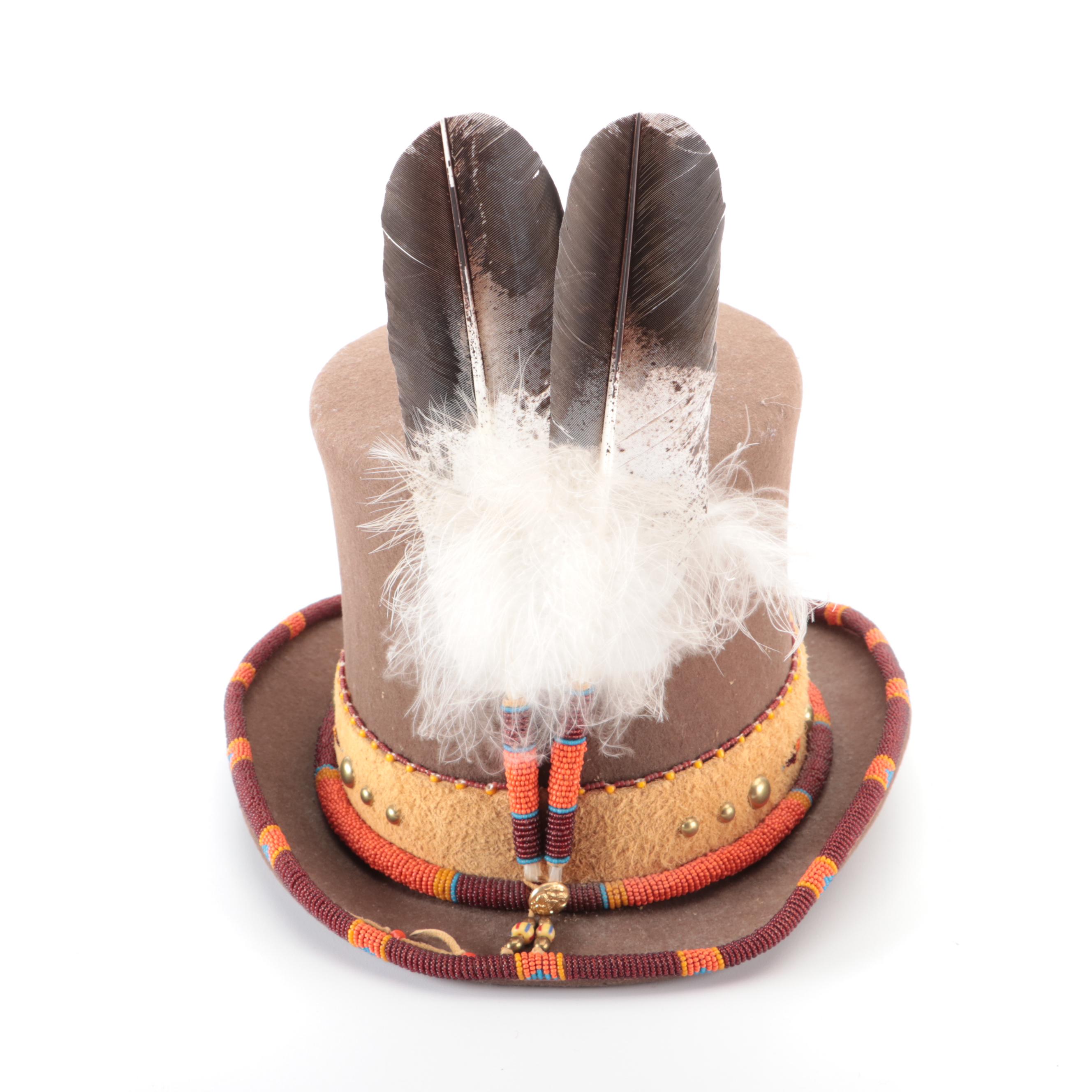 "Big Kenny" Signed Michael McCloud Brown Wool Felt Top Hat Worn on 2005 Tour