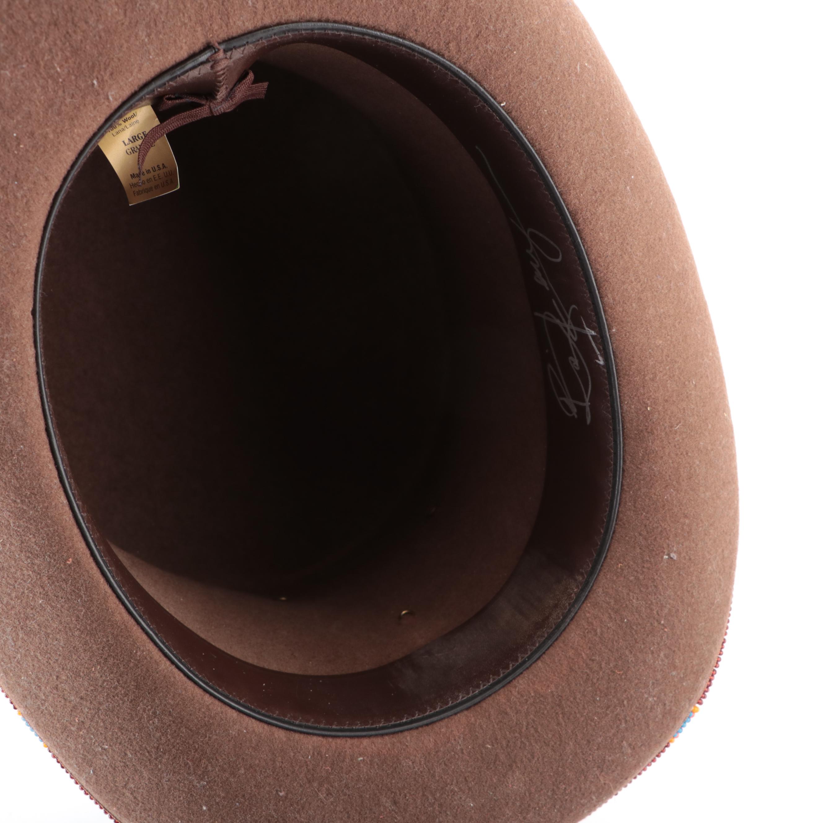 "Big Kenny" Signed Michael McCloud Brown Wool Felt Top Hat Worn on 2005 Tour