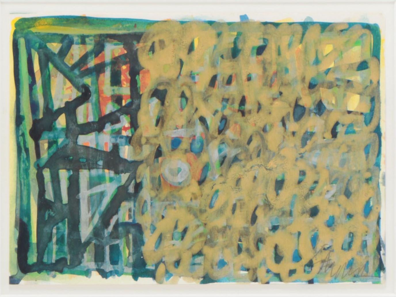 Sarah Roush Abstract Watercolor Paintings, Late 20th Century