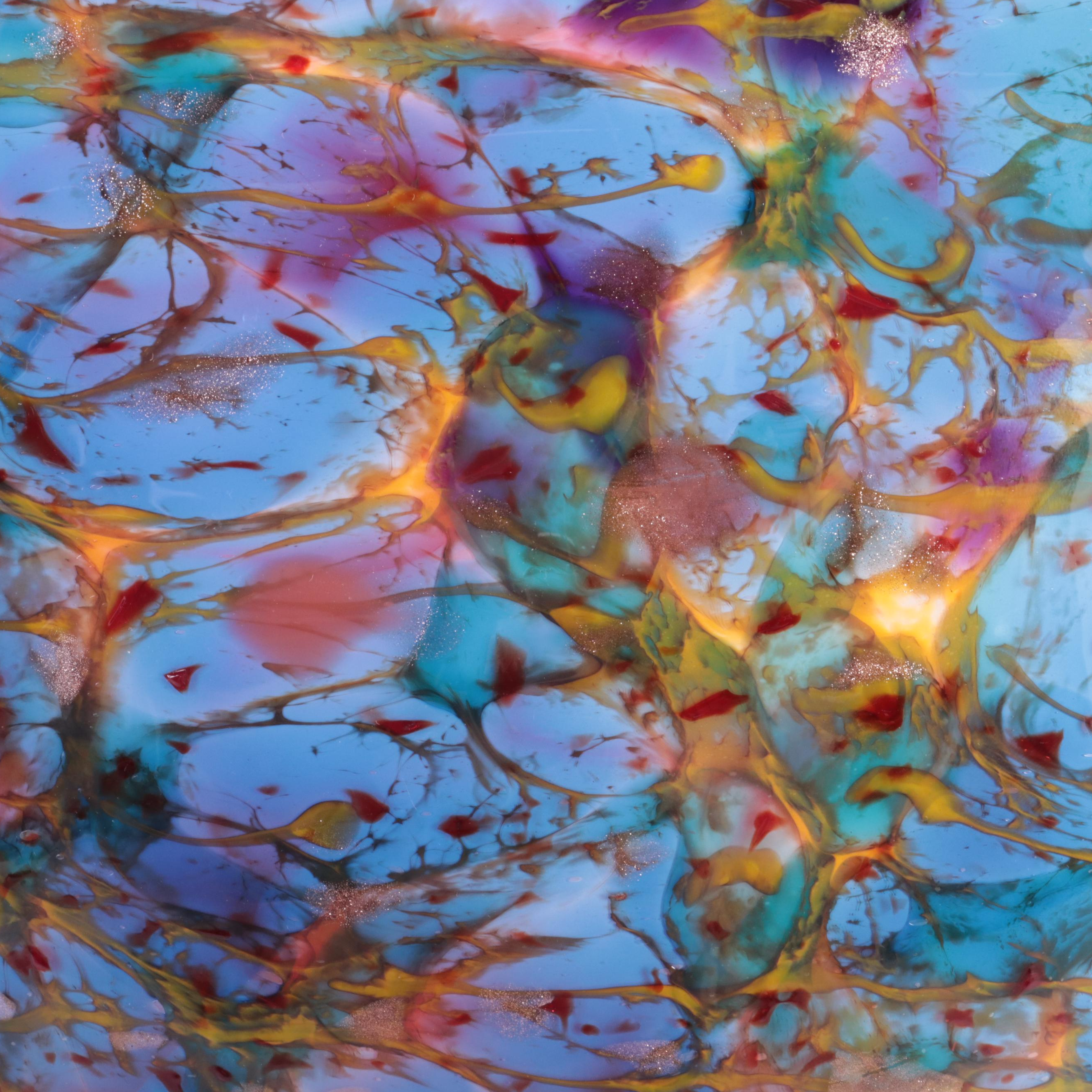 Dale Chihuly Blown Glass Macchia Vase on Stand