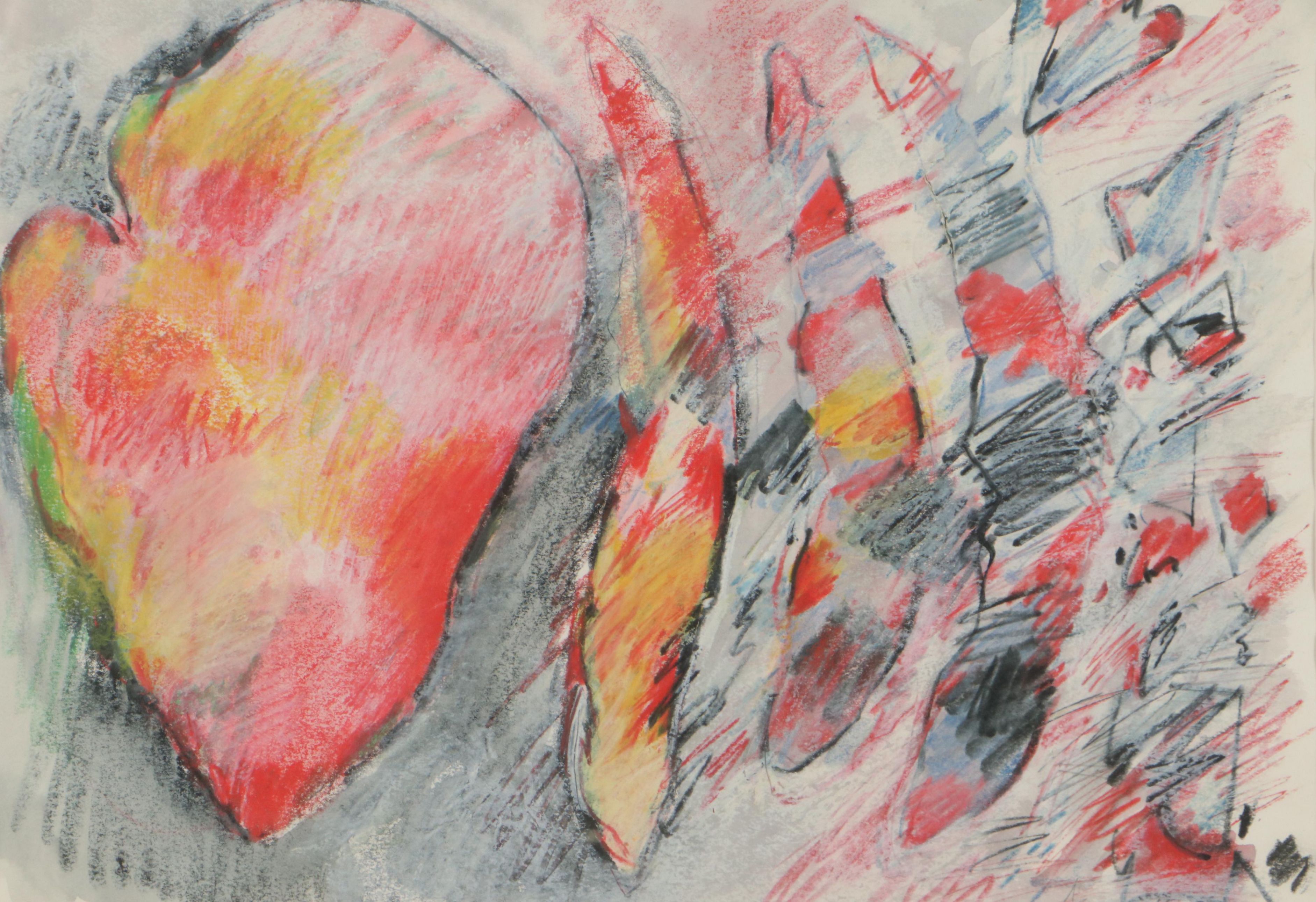 Sarah Roush Pastel and Watercolor Painting "Broken Ears I"