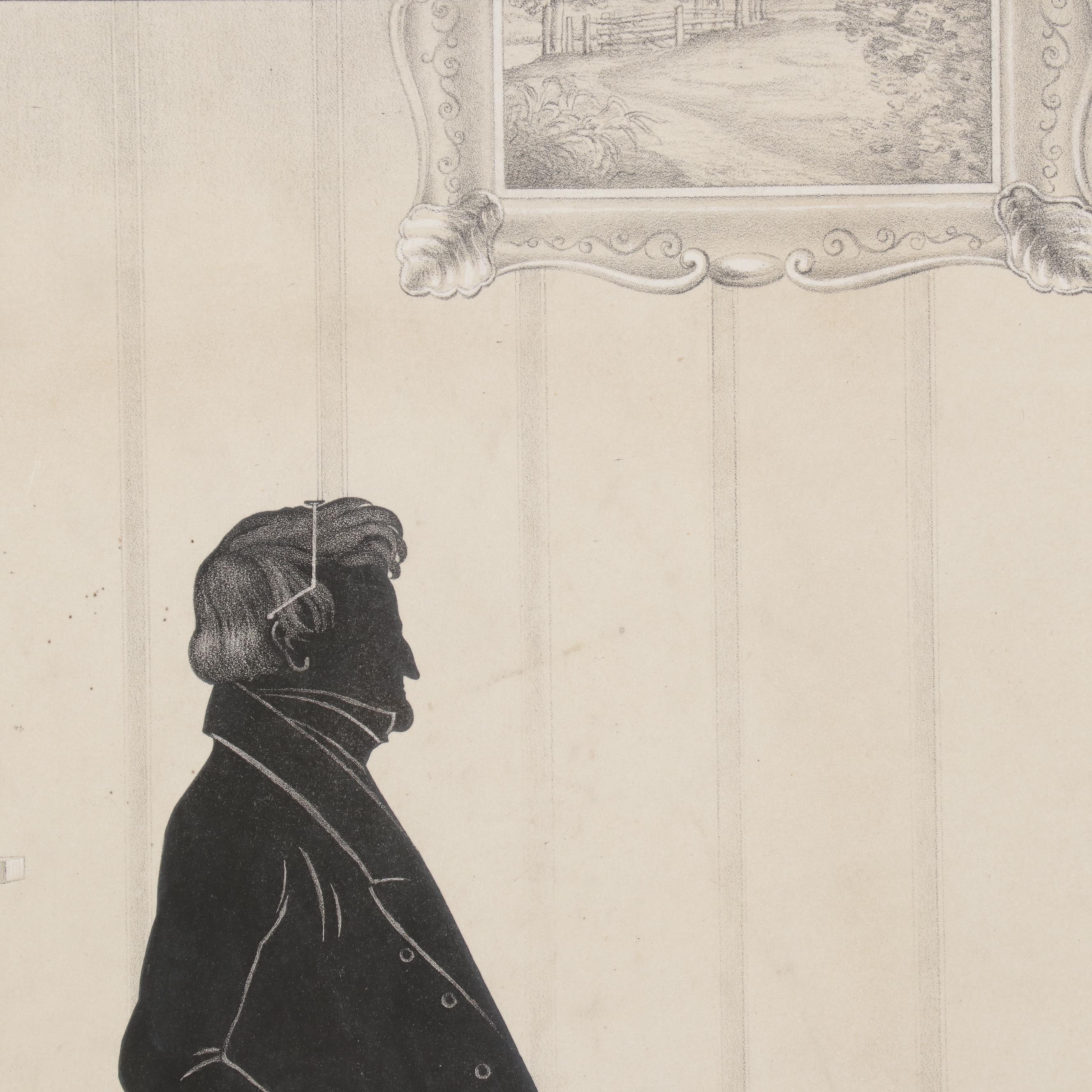 Portrait Lithograph and Stipple Engraving, Late 19th-Early 20th Century