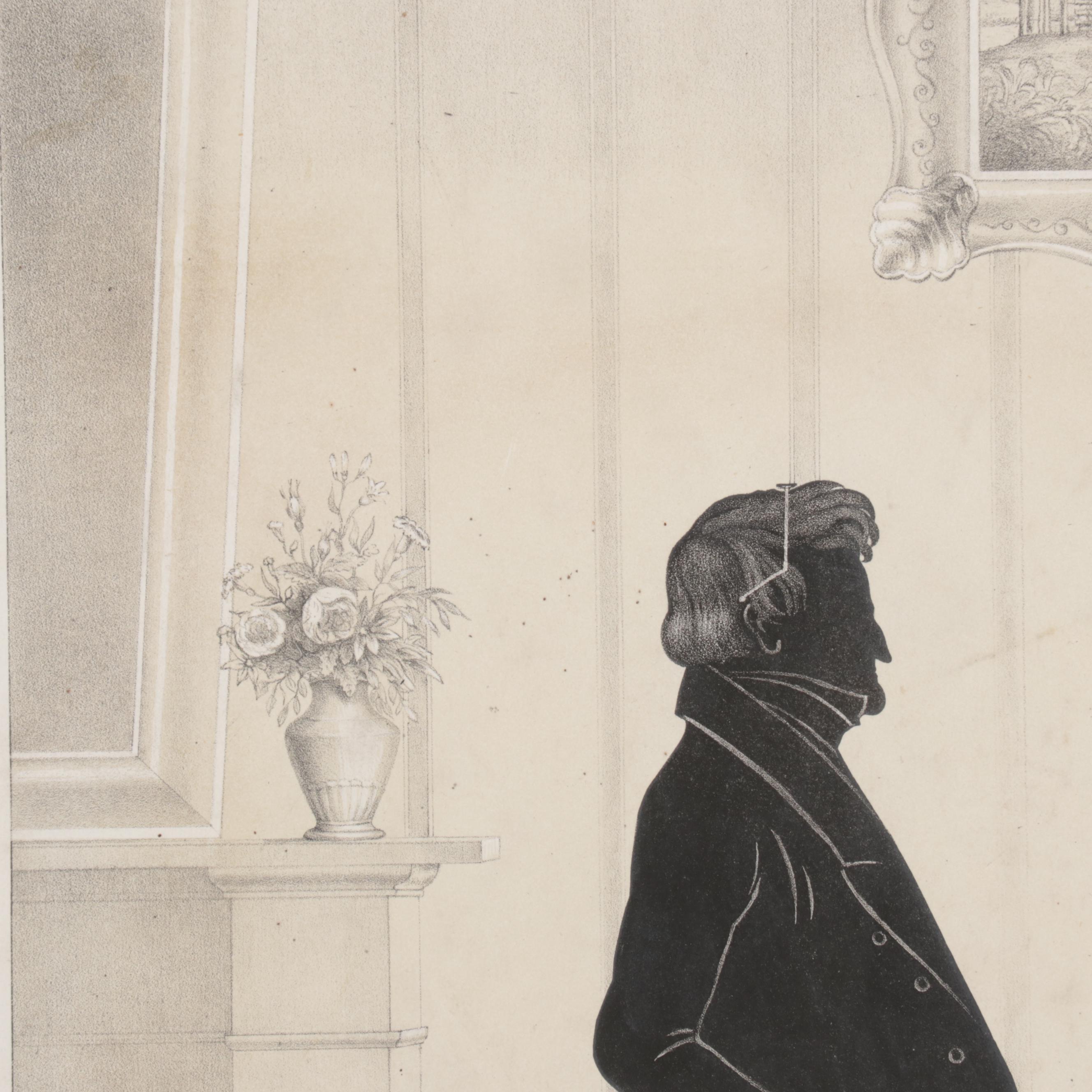 Portrait Lithograph and Stipple Engraving, Late 19th-Early 20th Century