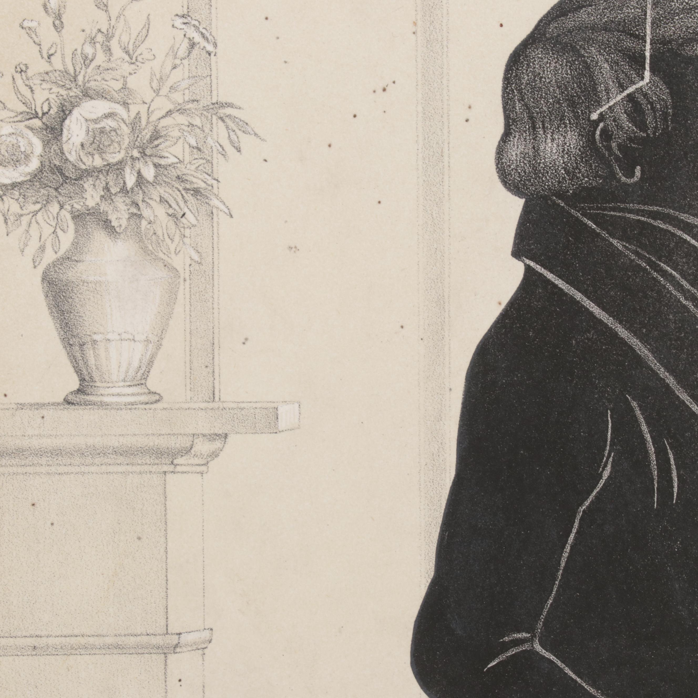 Portrait Lithograph and Stipple Engraving, Late 19th-Early 20th Century