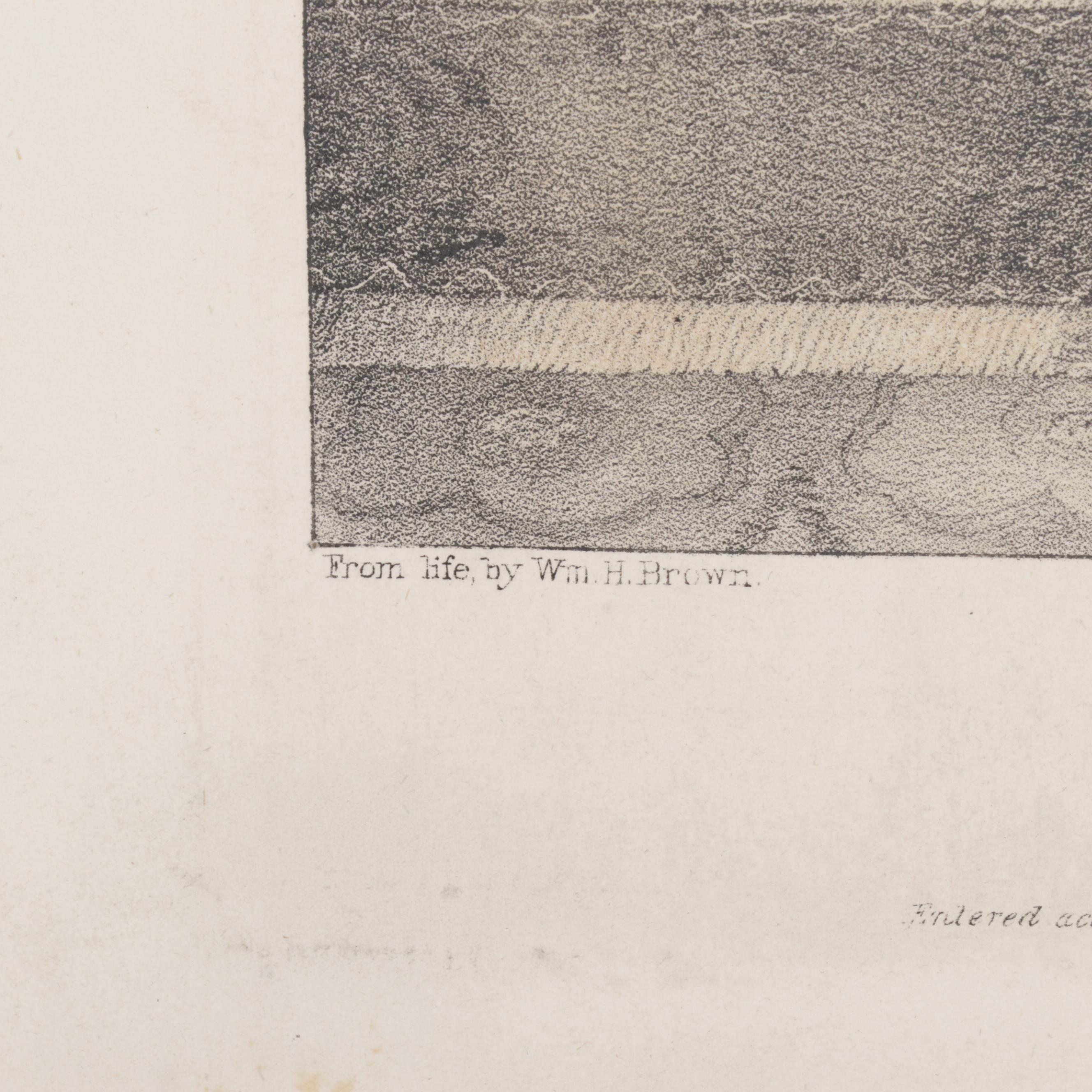 Portrait Lithograph and Stipple Engraving, Late 19th-Early 20th Century