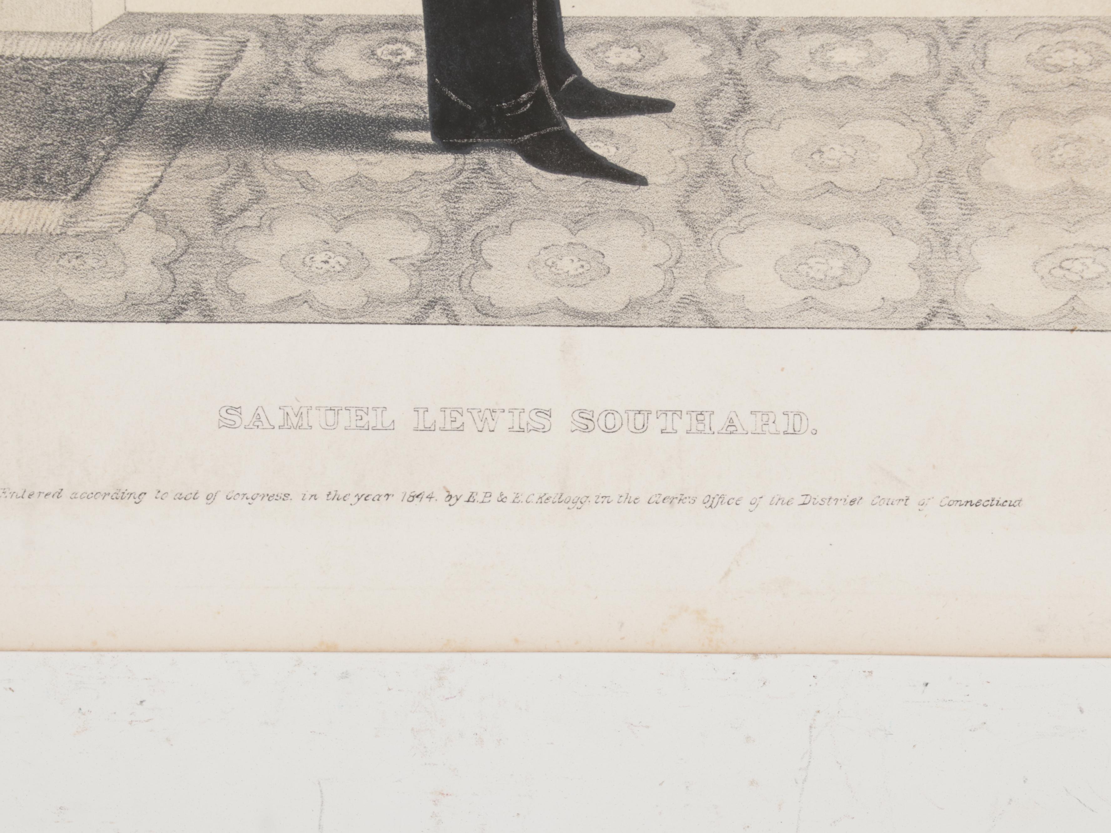 Portrait Lithograph and Stipple Engraving, Late 19th-Early 20th Century