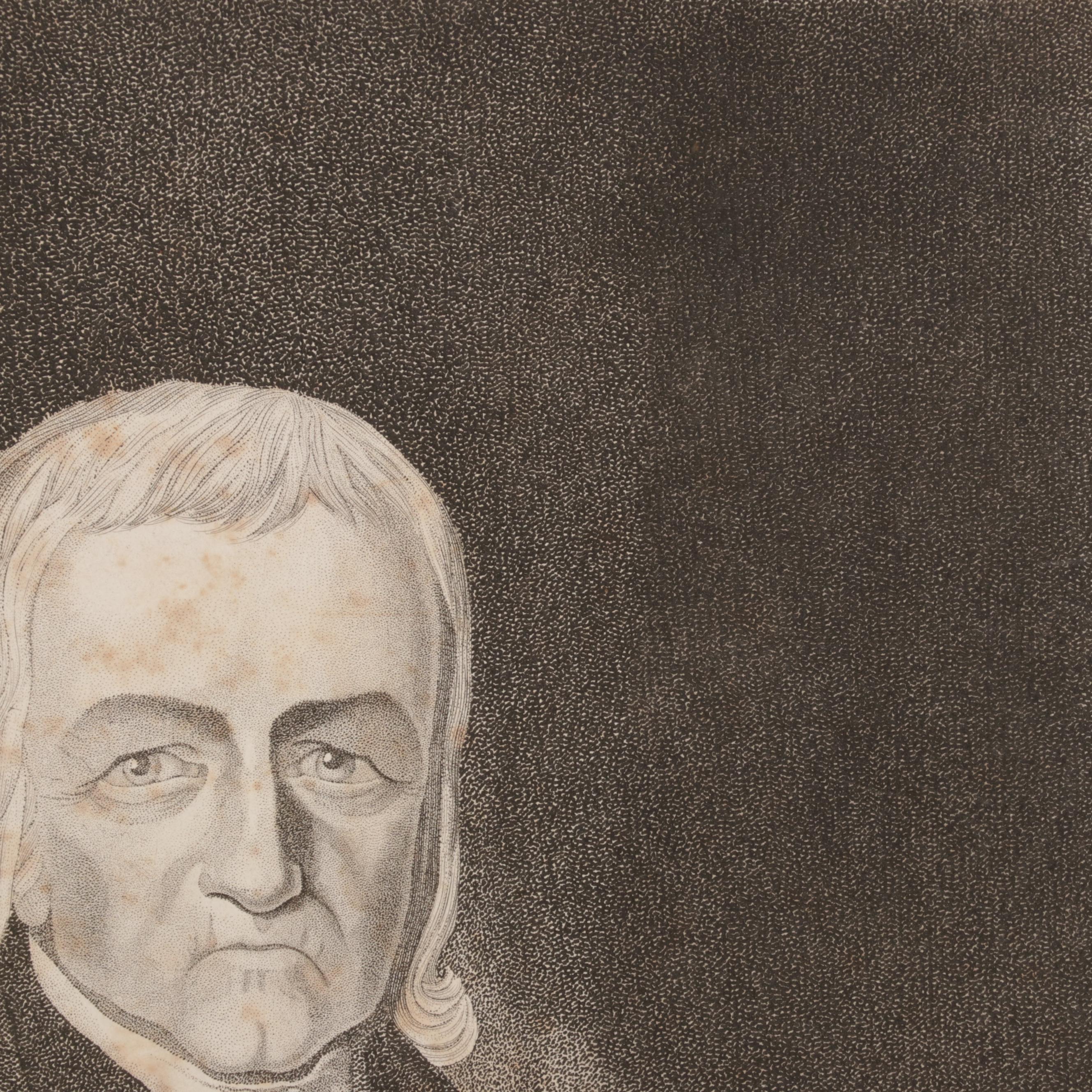 Portrait Lithograph and Stipple Engraving, Late 19th-Early 20th Century