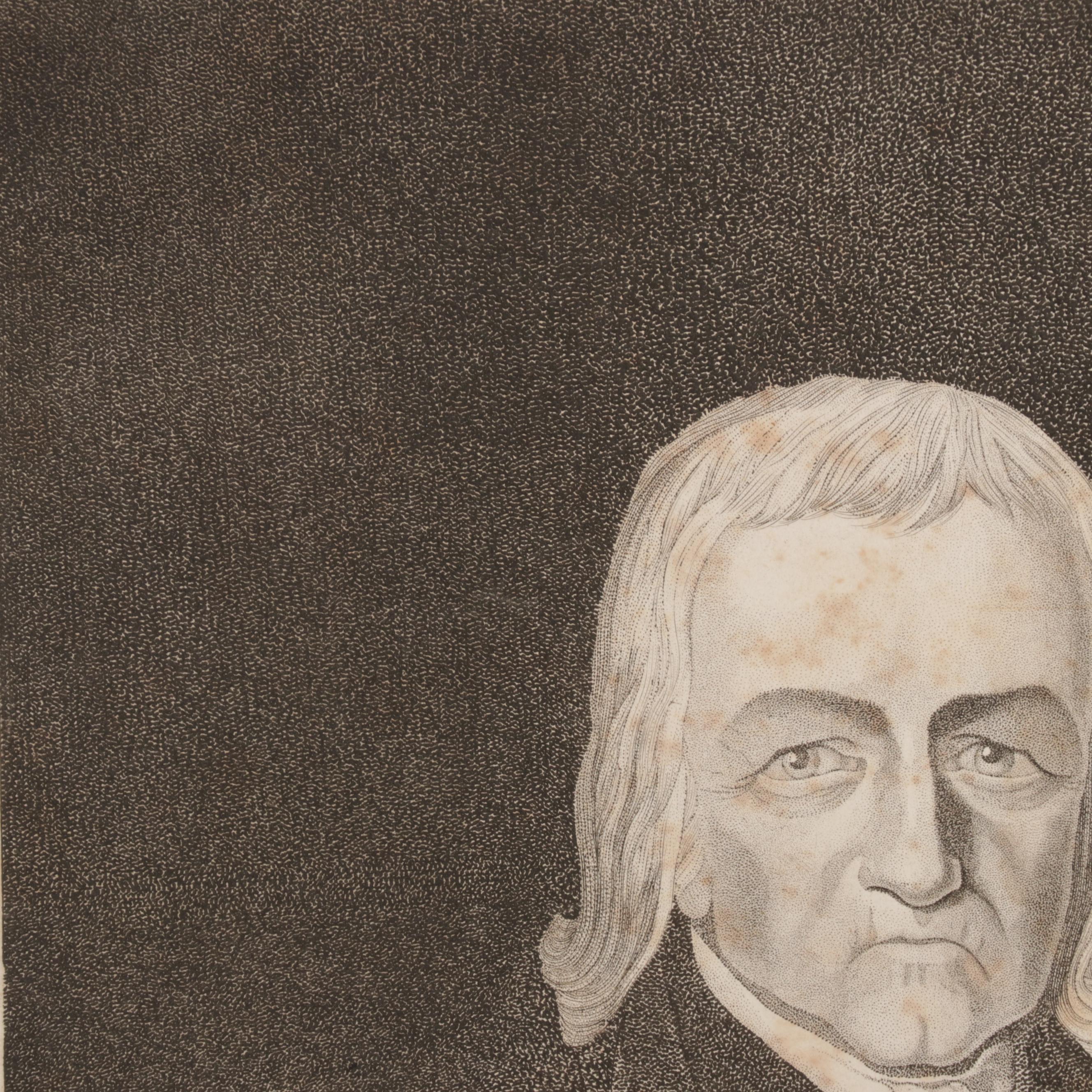 Portrait Lithograph and Stipple Engraving, Late 19th-Early 20th Century