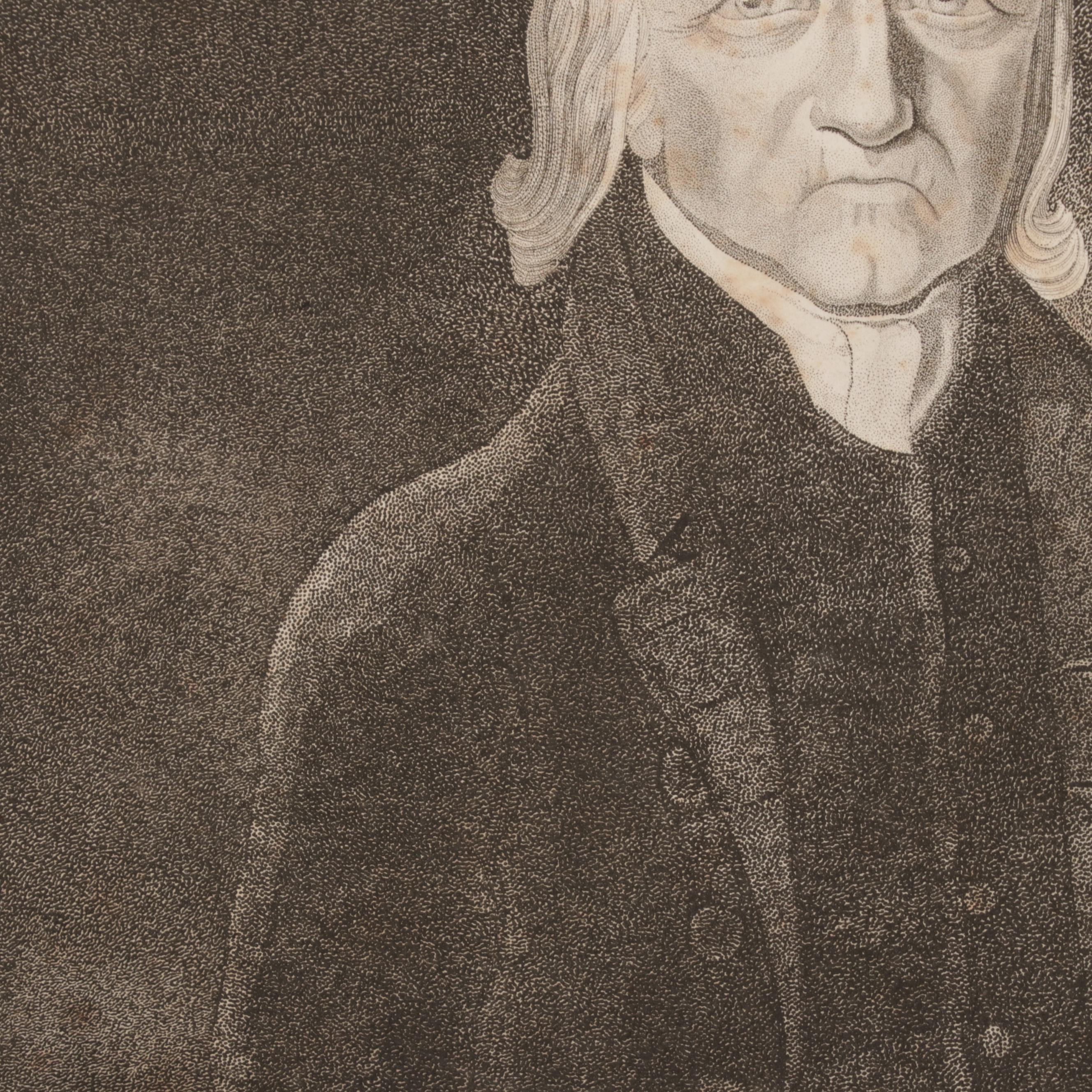 Portrait Lithograph and Stipple Engraving, Late 19th-Early 20th Century