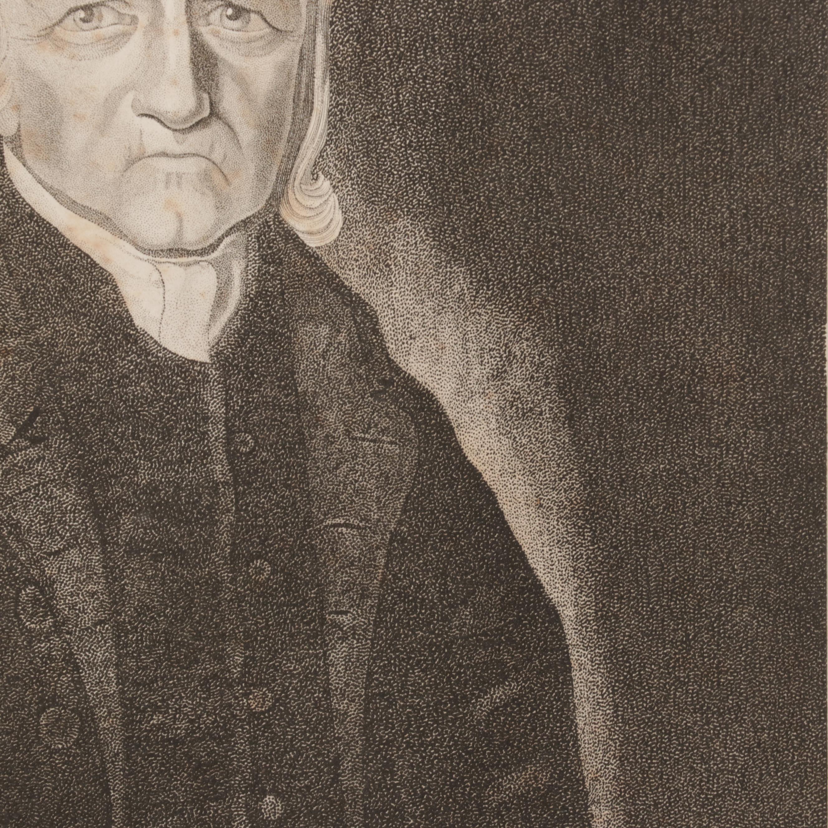 Portrait Lithograph and Stipple Engraving, Late 19th-Early 20th Century