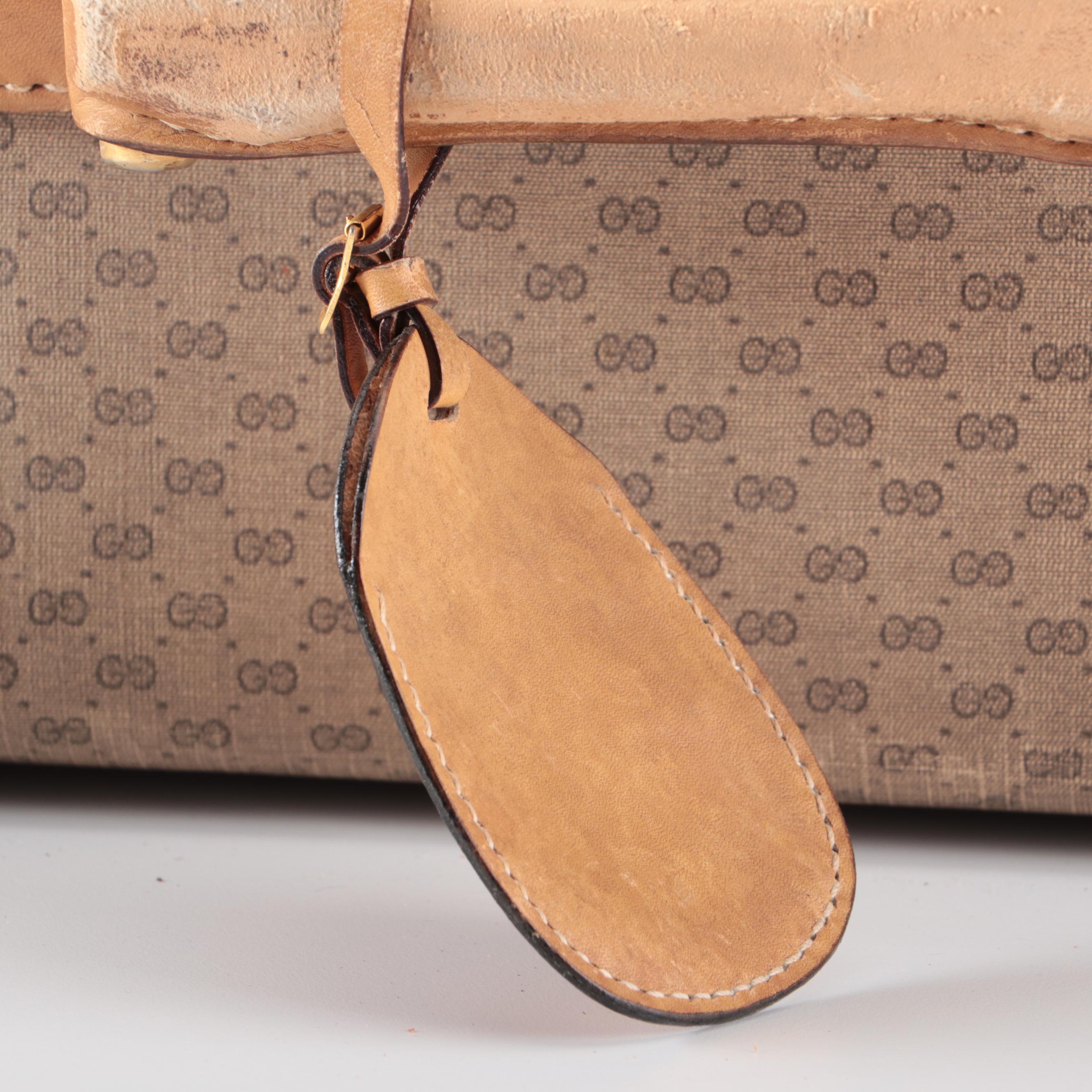 Gucci Hard-Side Large Suitcase in MicroGuccissima Supreme Canvas and Leather