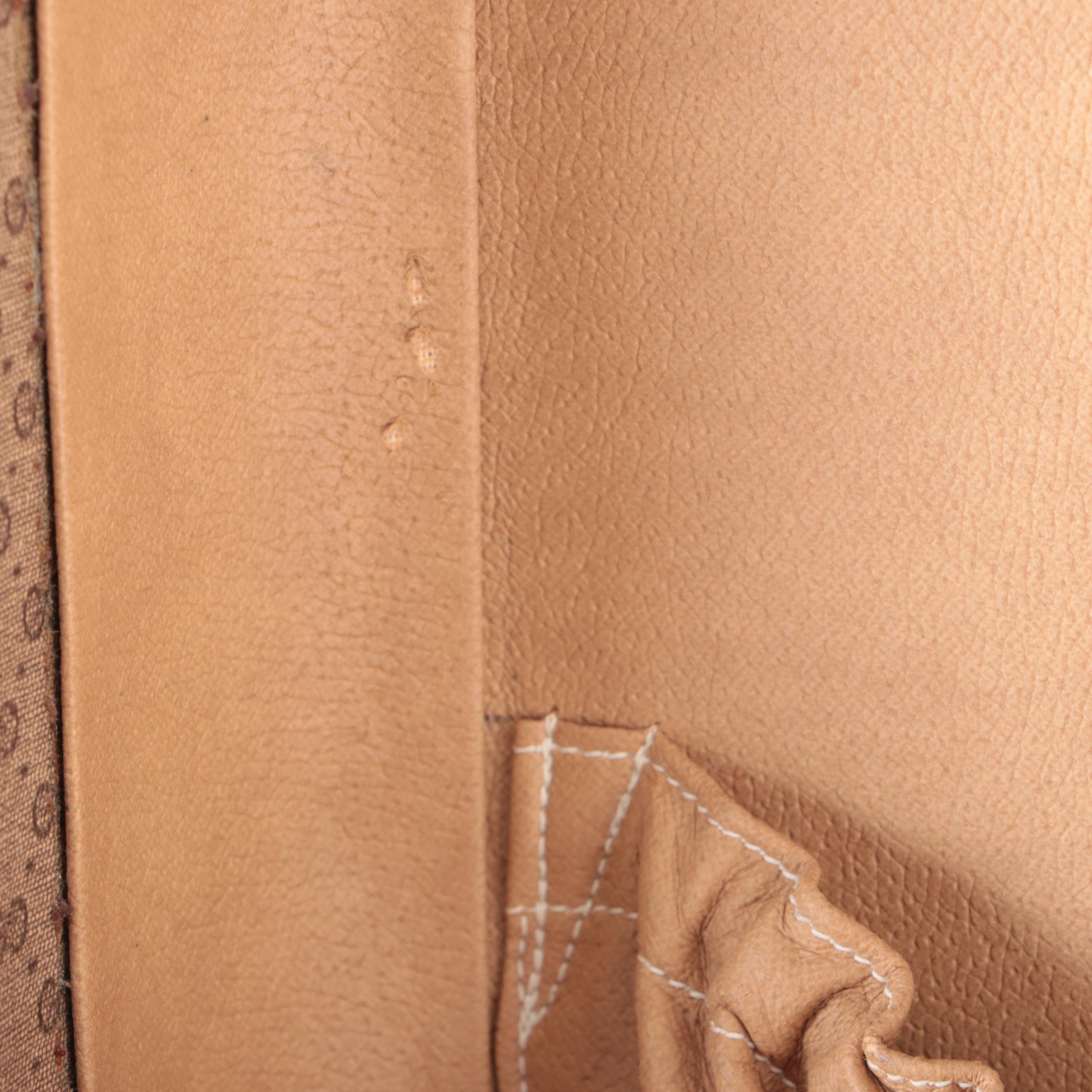 Gucci Hard-Side Large Suitcase in MicroGuccissima Supreme Canvas and Leather