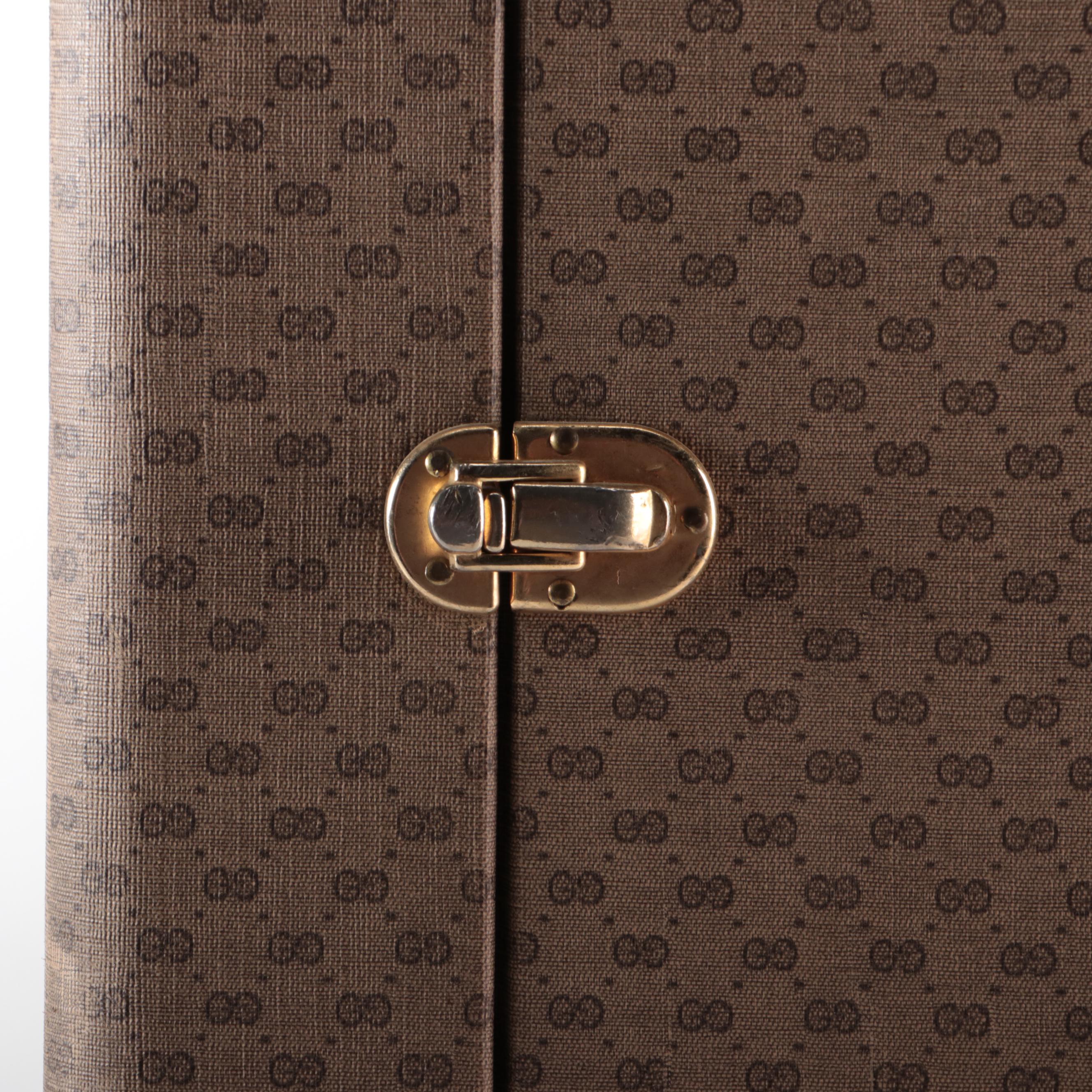 Gucci Hard-Side Large Suitcase in MicroGuccissima Supreme Canvas and Leather