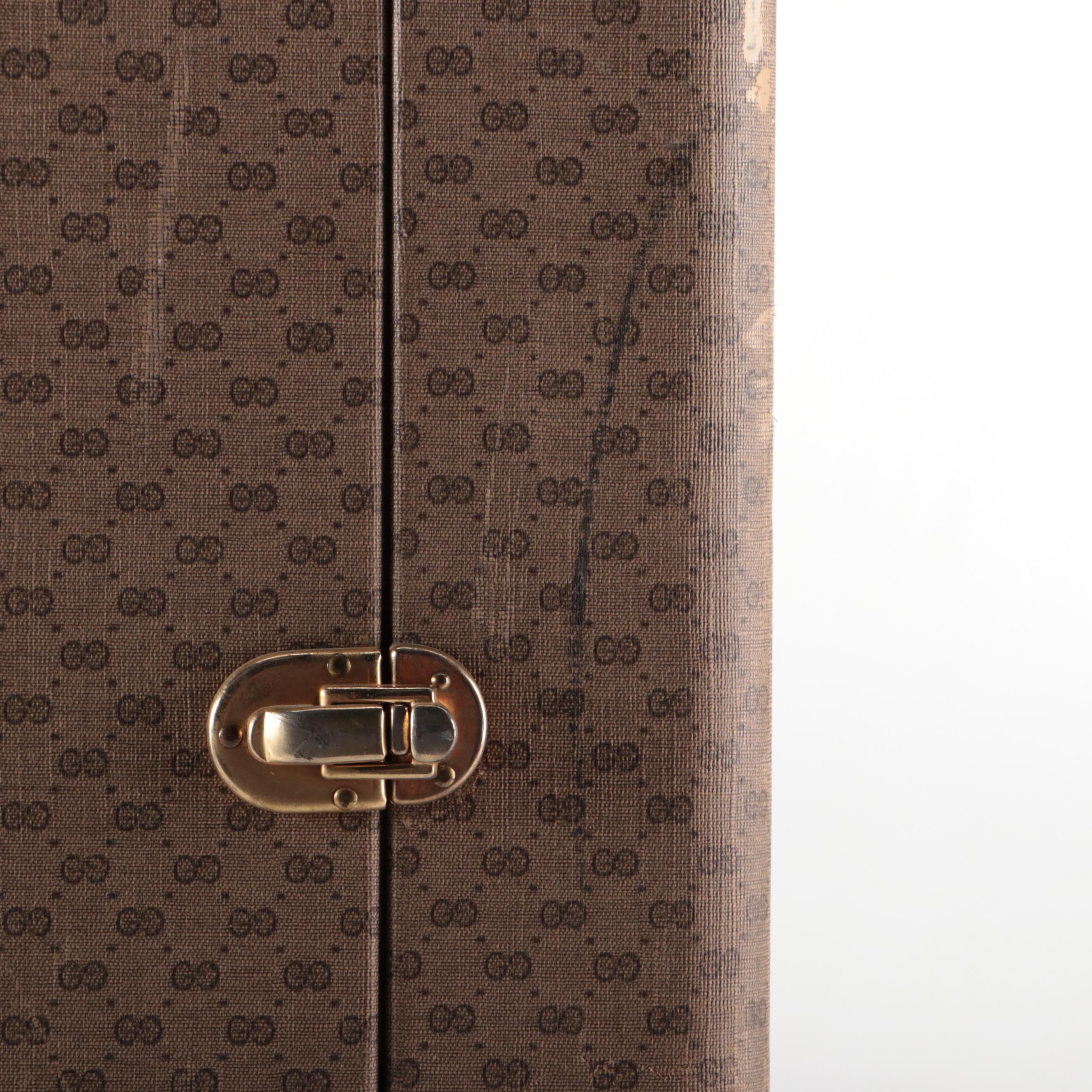 Gucci Hard-Side Large Suitcase in MicroGuccissima Supreme Canvas and Leather