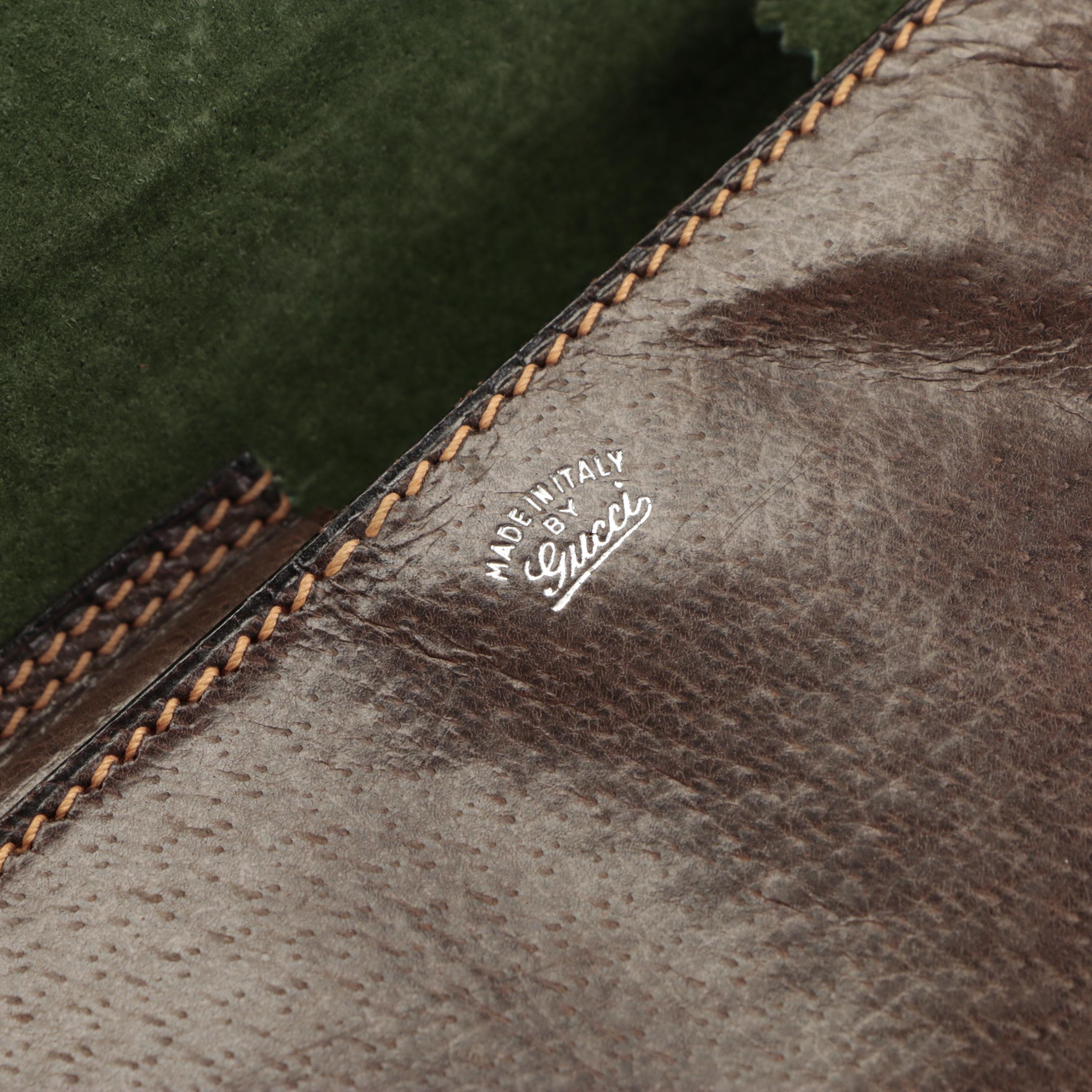 Gucci Travel/Equine Tool Kit in Brown Cinghiale Leather