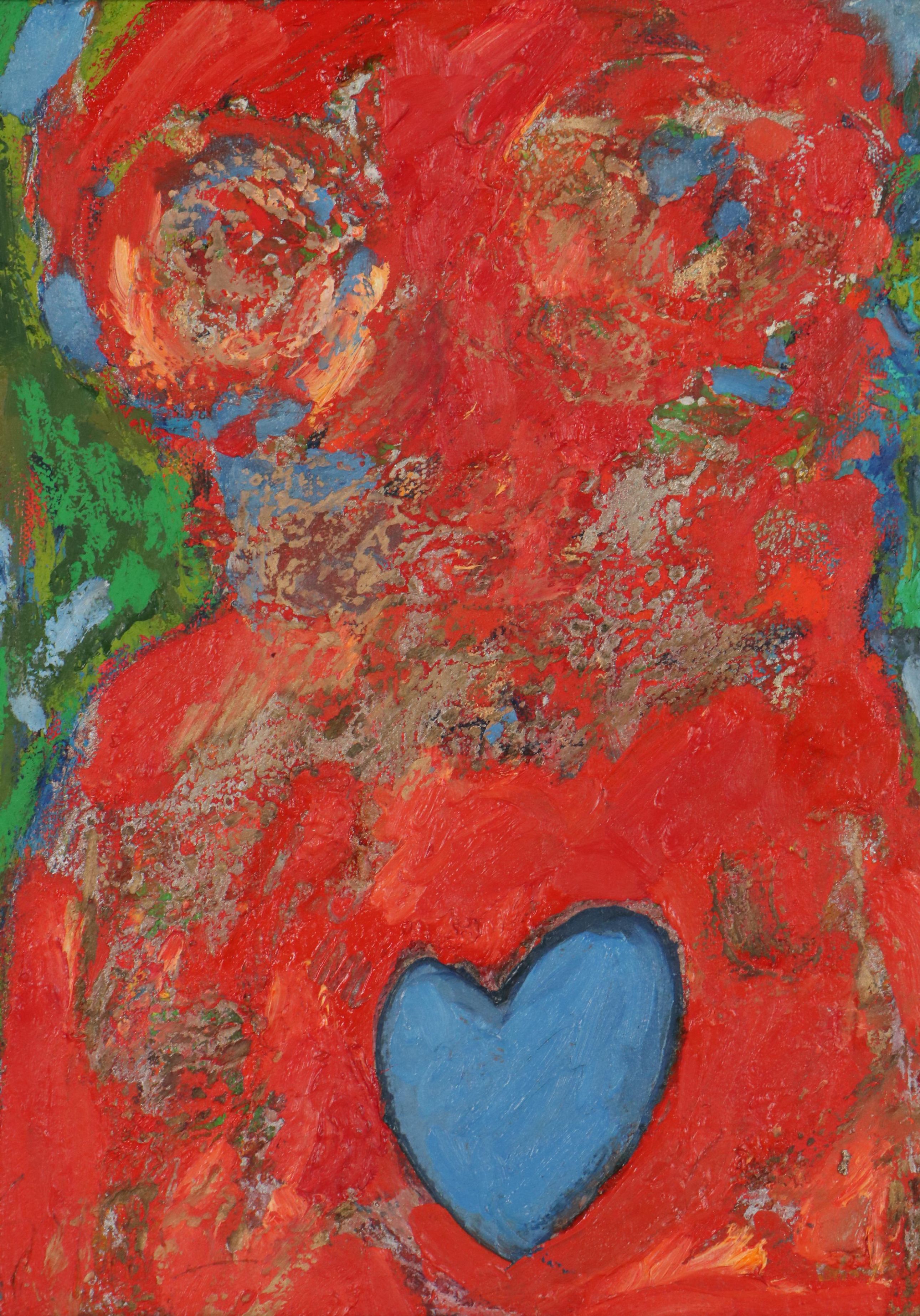 Sarah Roush Abstract Oil Painting, Late 20th Century