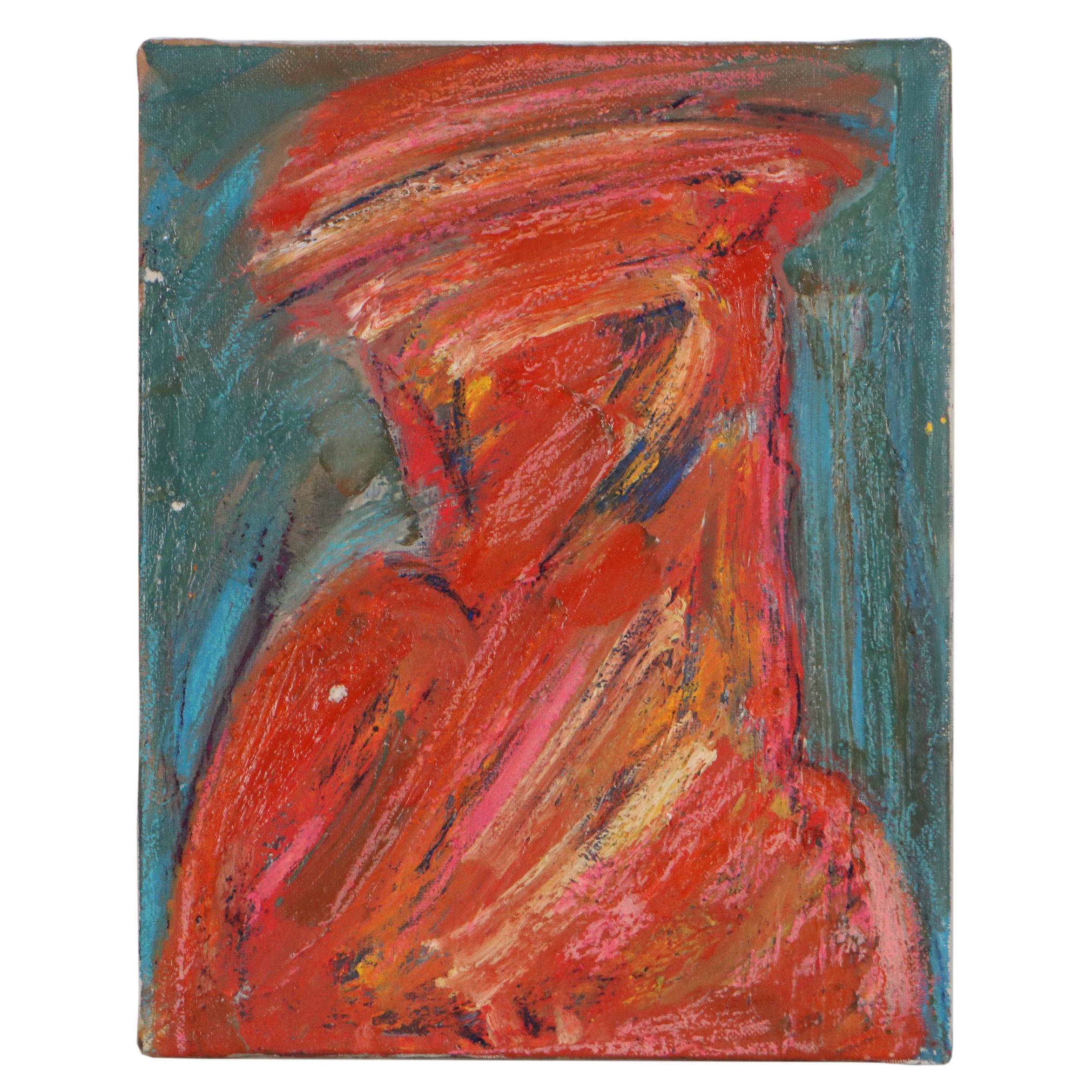 Sarah Roush Abstract Oil Painting, Late 20th Century