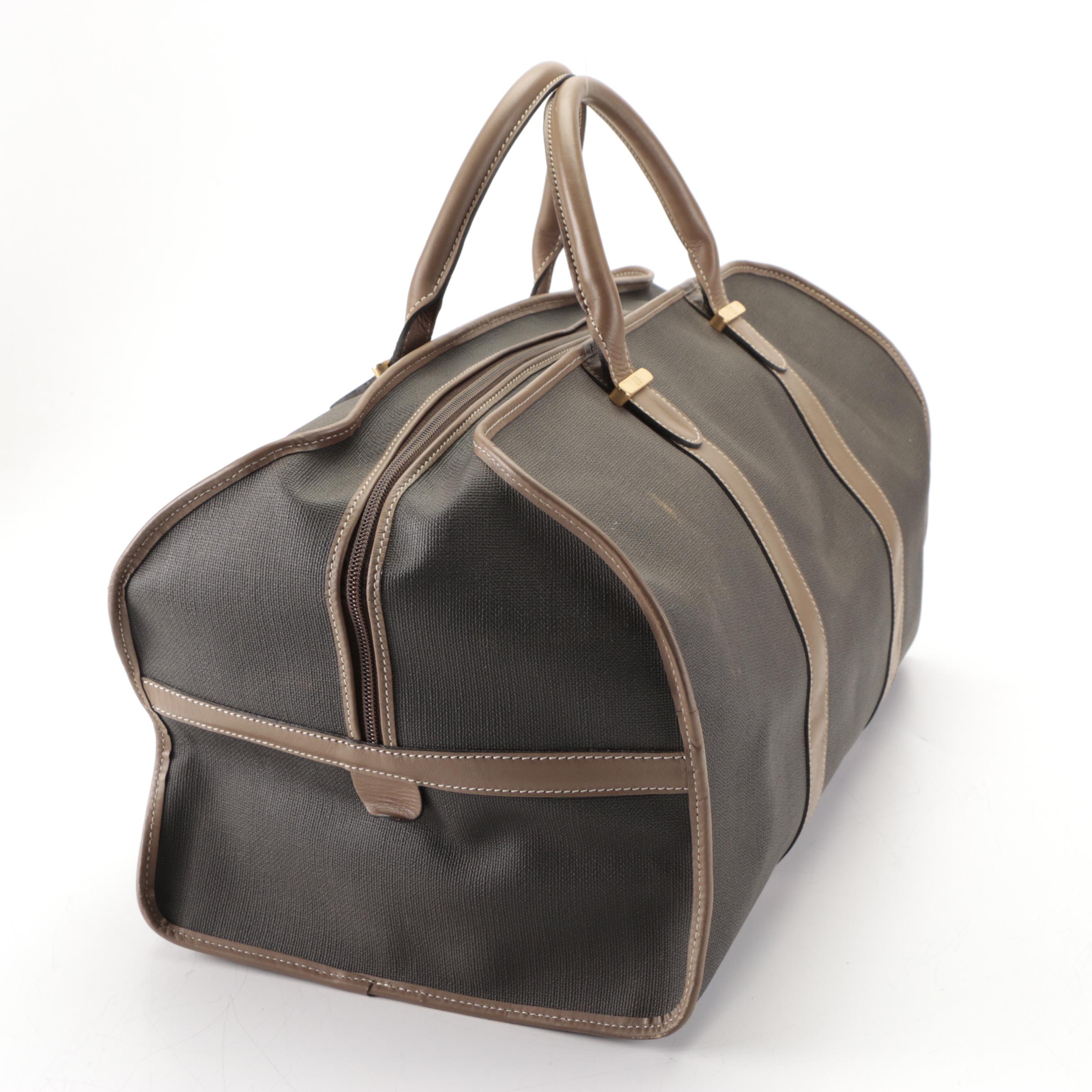 Dunhill Coated Canvas and Leather Duffel Bag