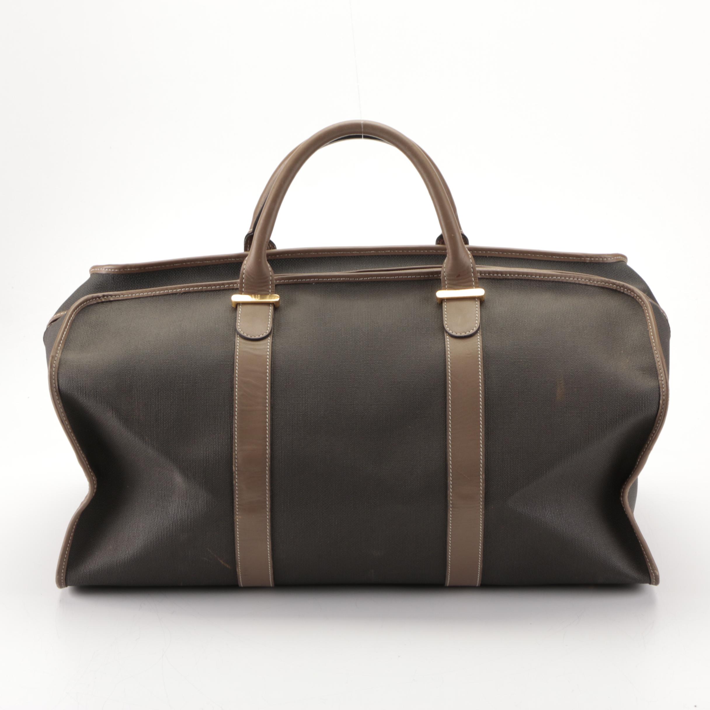 Dunhill Coated Canvas and Leather Duffel Bag