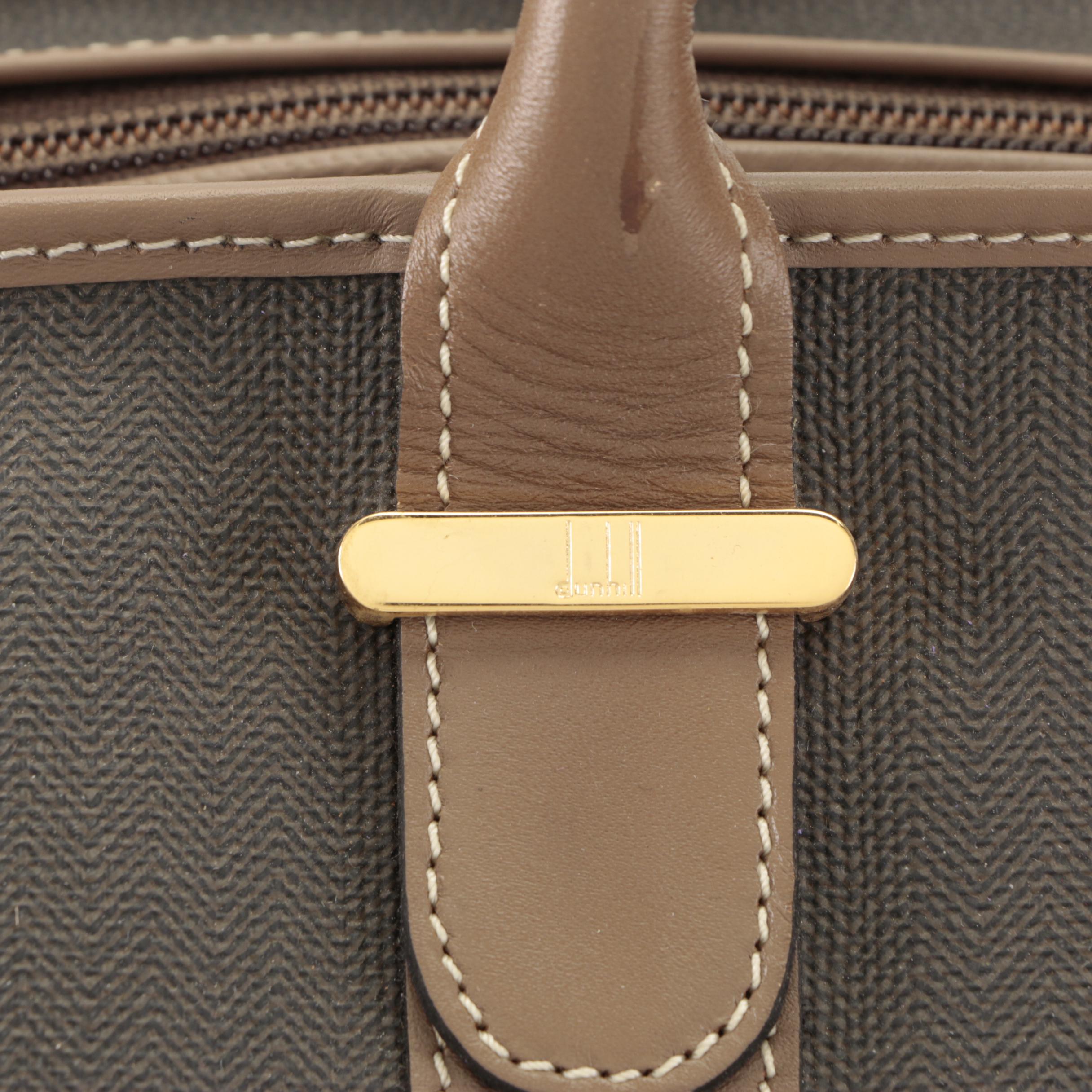 Dunhill Coated Canvas and Leather Duffel Bag