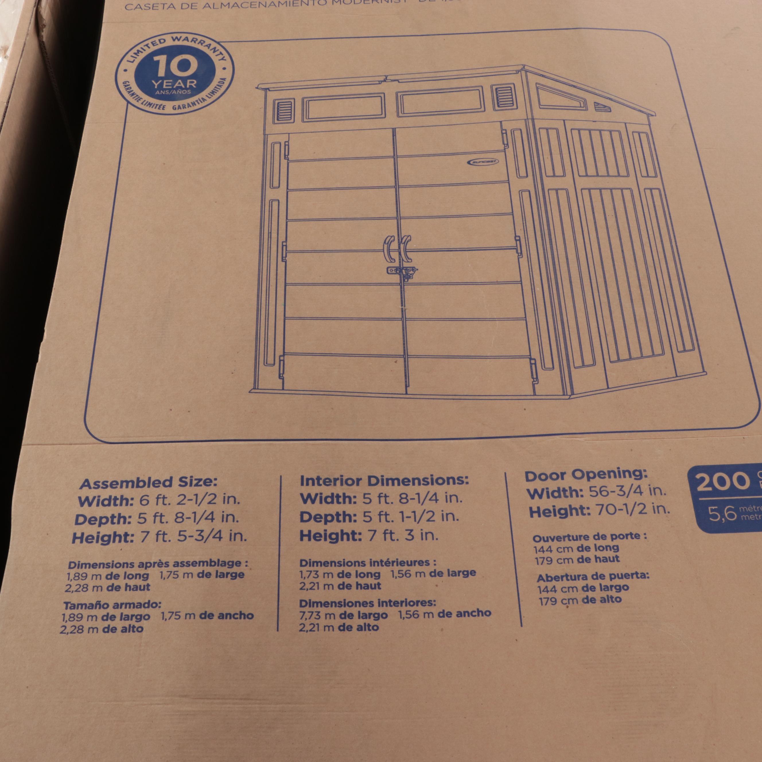 Suncast 6' x 5' Modern Shed