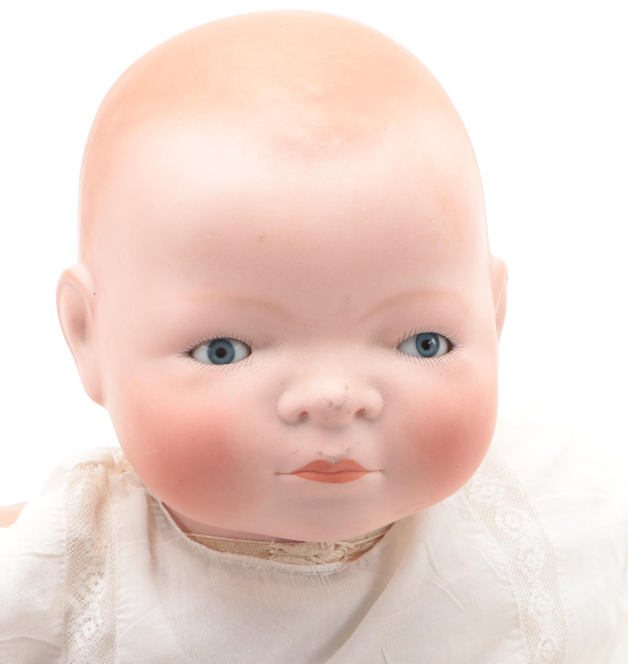 Grace S. Putnam Bisque Head Sleepy Eyes Baby Dolls, Early 20th Century