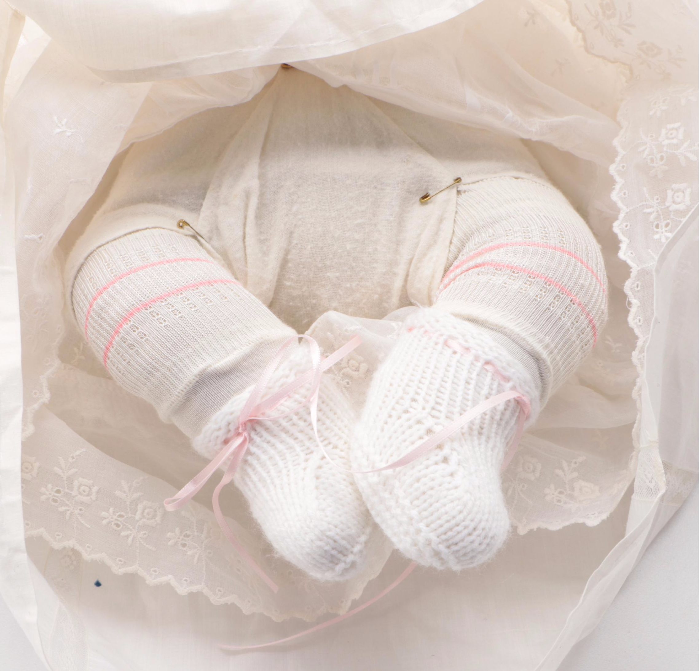 Grace S. Putnam Bisque Head Sleepy Eyes Baby Dolls, Early 20th Century