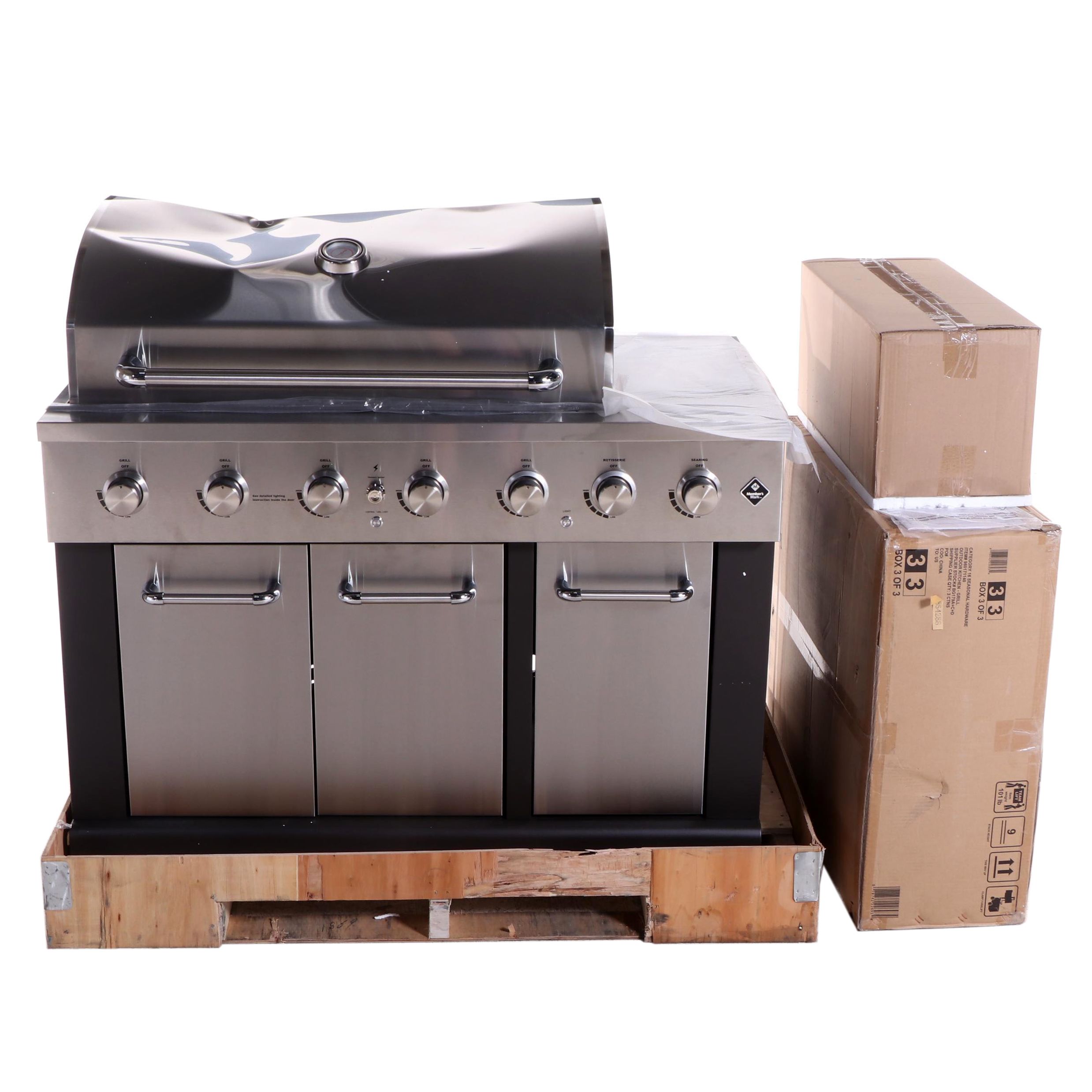Member's Mark Modular Five-Burner Grill and Corner Cabinet
