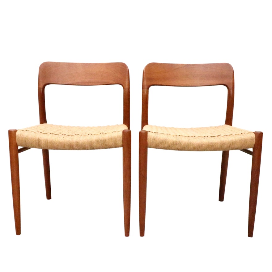 Danish Modern J.L. Møller Teak Side Chairs, Furniture by Otmar