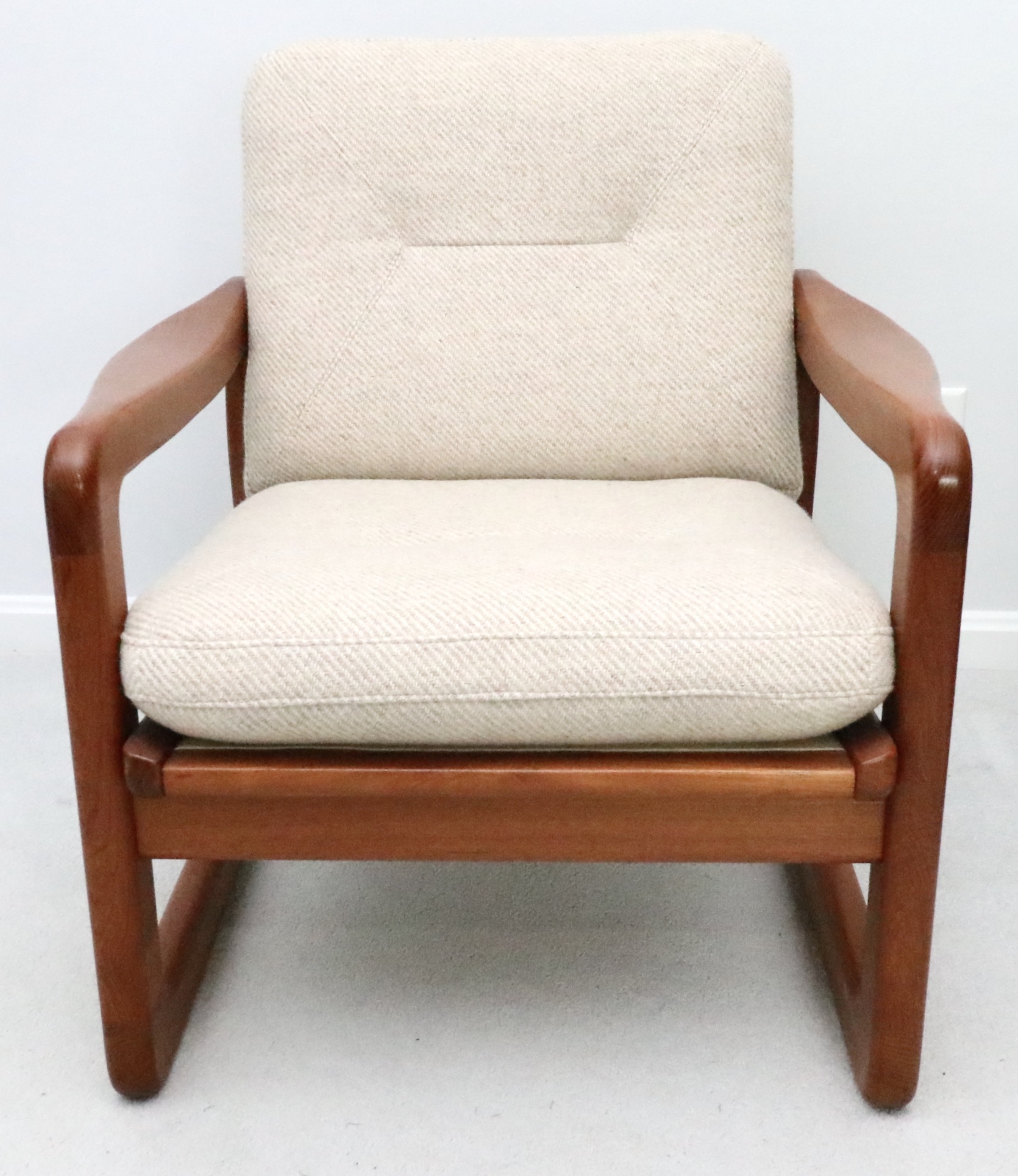 Danish Modern Teak Loveseat and Lounge Chair, Furniture by Otmar, 1984