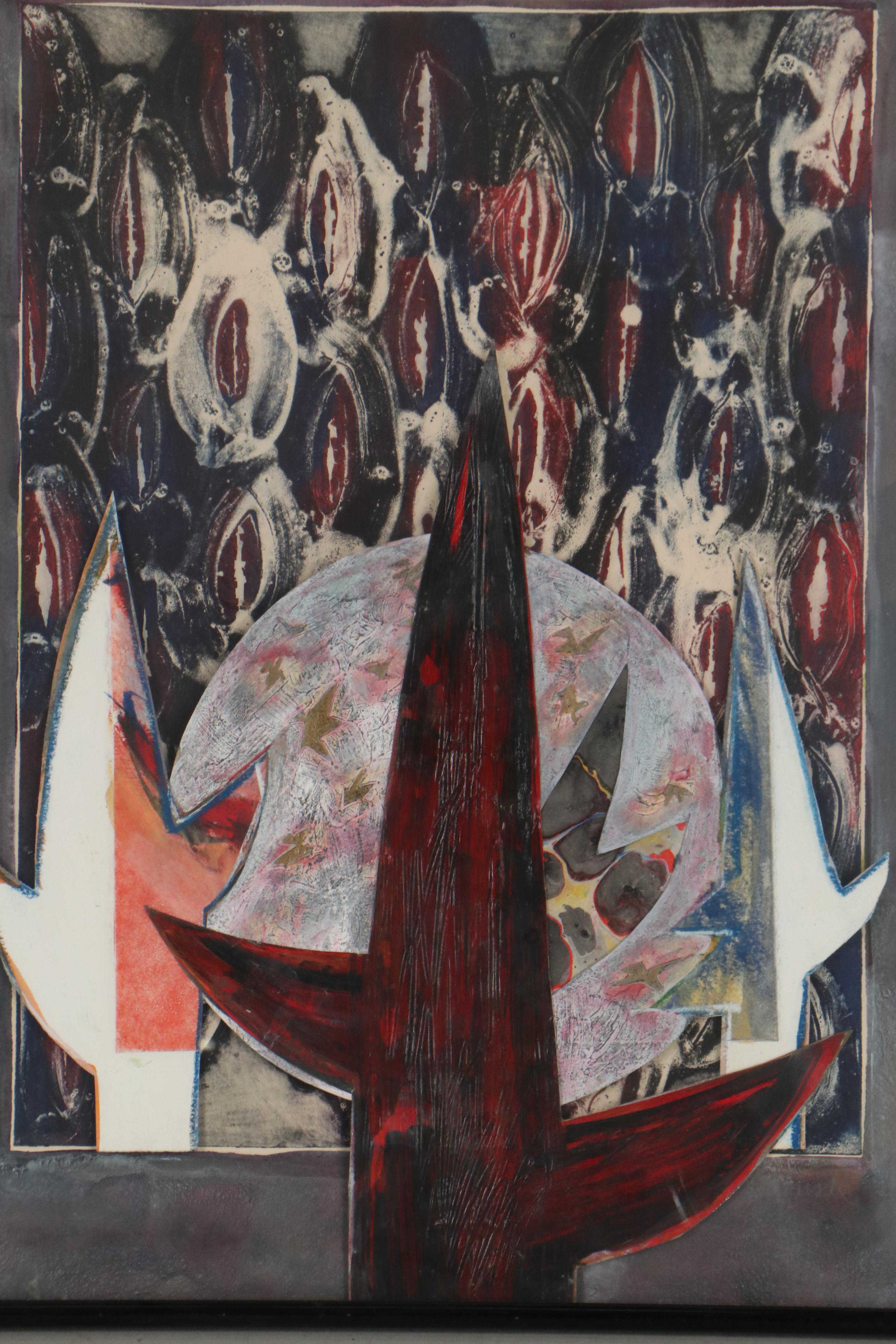 Sarah Roush Abstract Mixed Media Composition "A Thousand Points of Light"