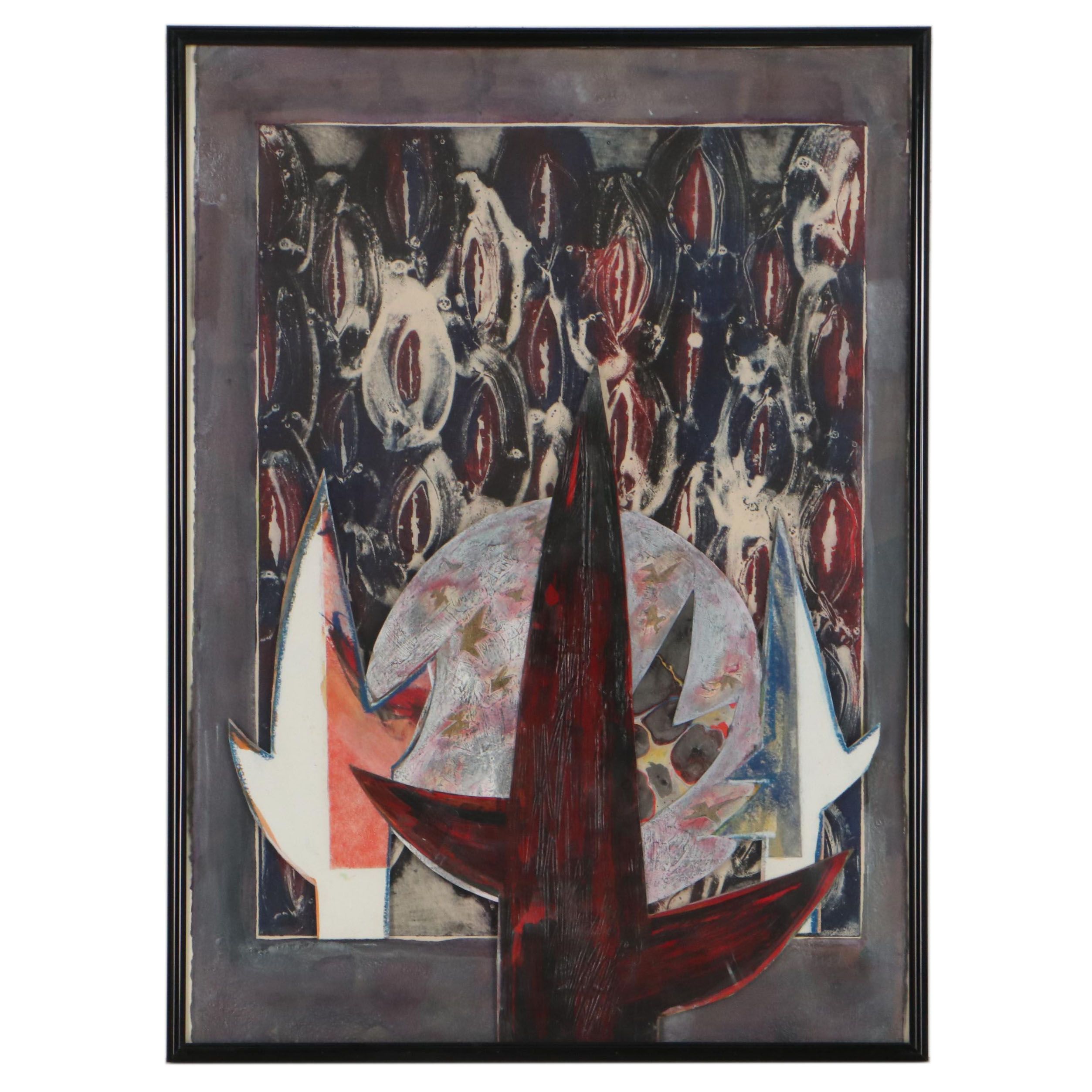 Sarah Roush Abstract Mixed Media Composition "A Thousand Points of Light"