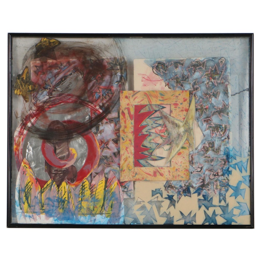 Sarah Roush Abstract Mixed Media Composition "Some Get Magic"