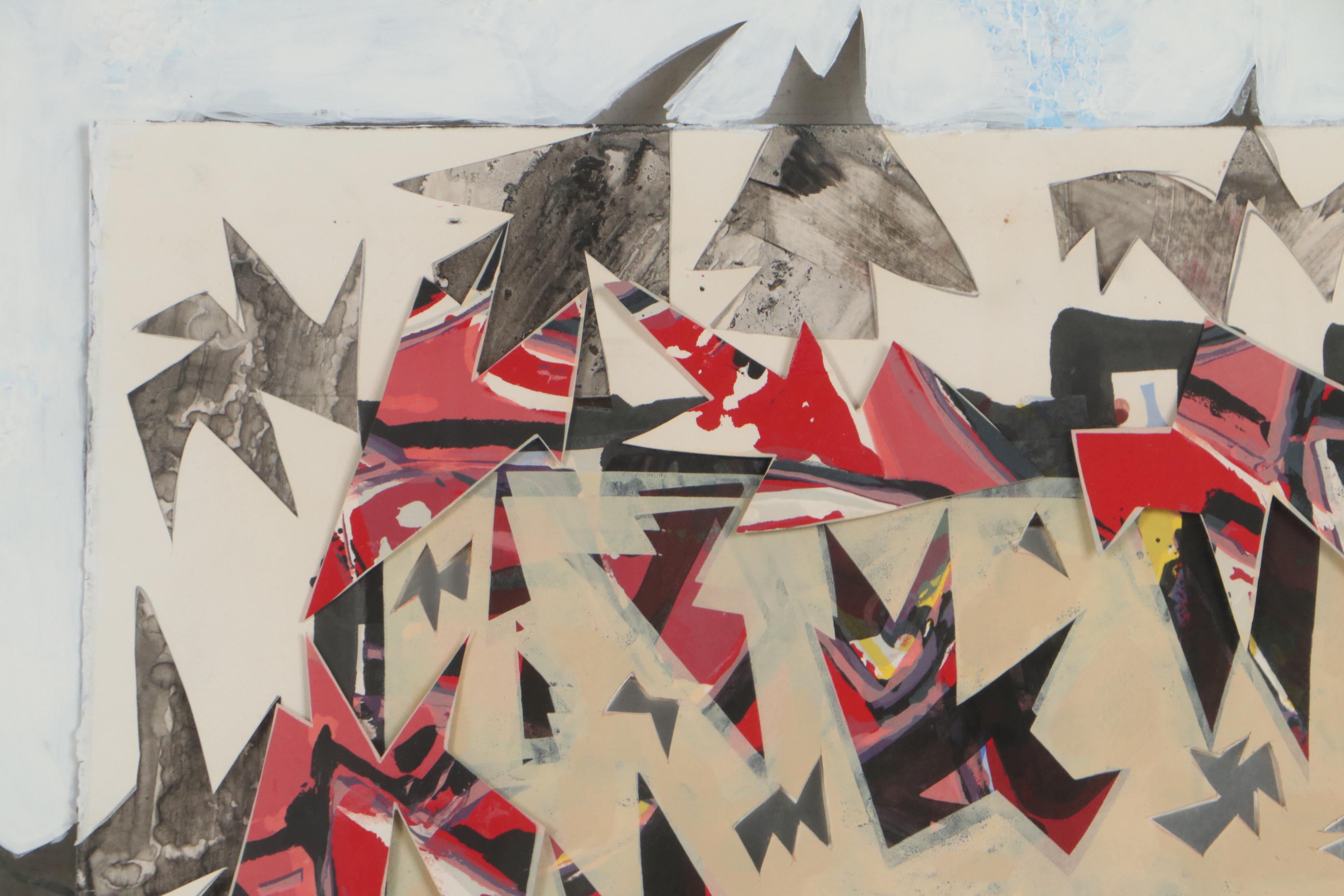 Sarah Roush Dimentional Mixed Media Composition, Circa 1980