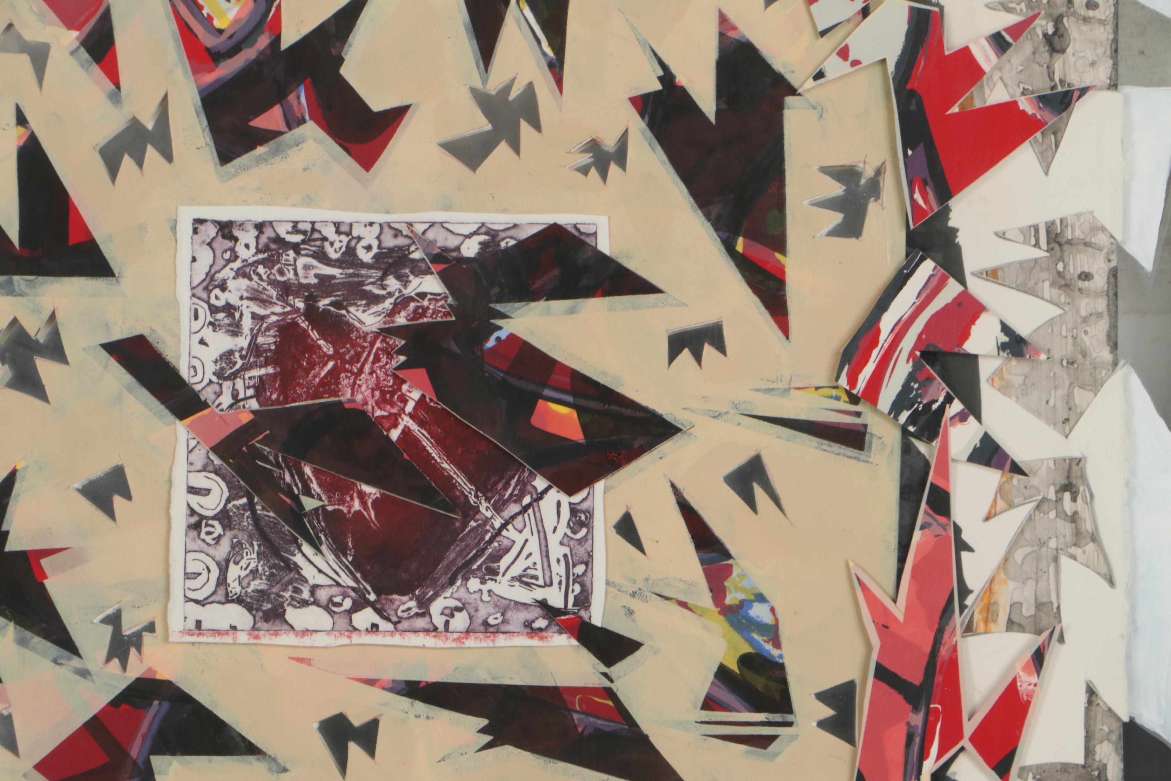 Sarah Roush Dimentional Mixed Media Composition, Circa 1980