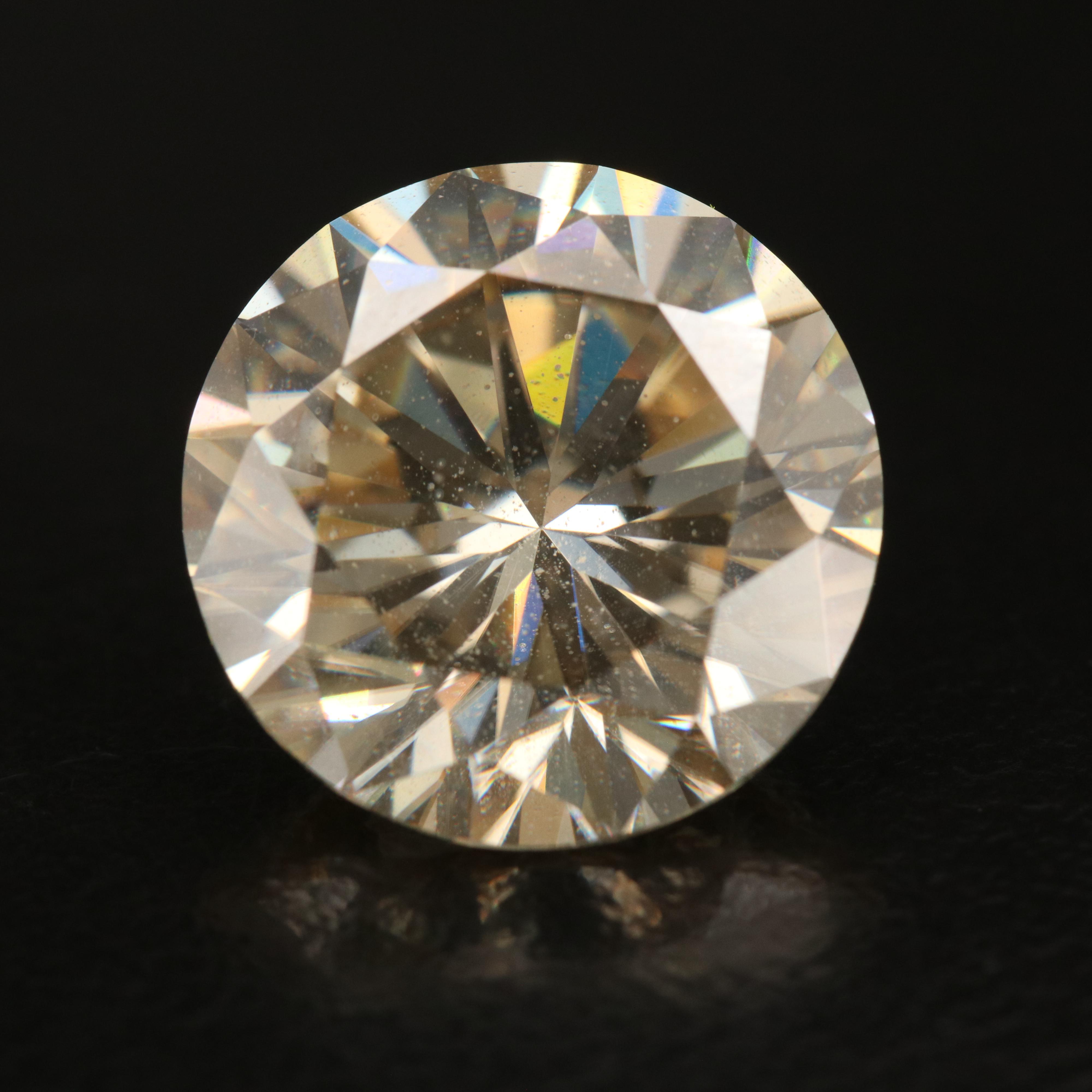 Loose Round Faceted Moissanite