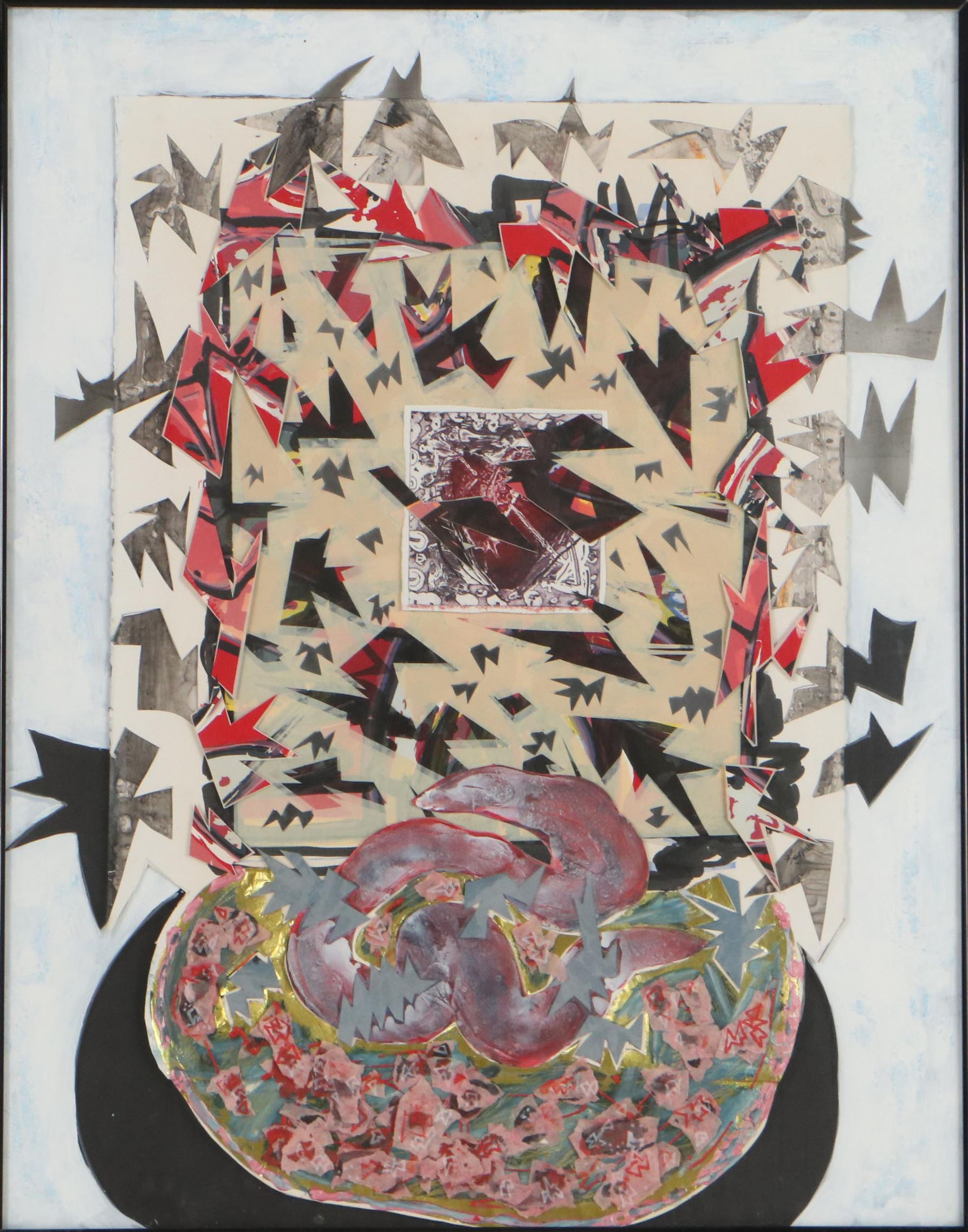 Sarah Roush Dimentional Mixed Media Composition, Circa 1980